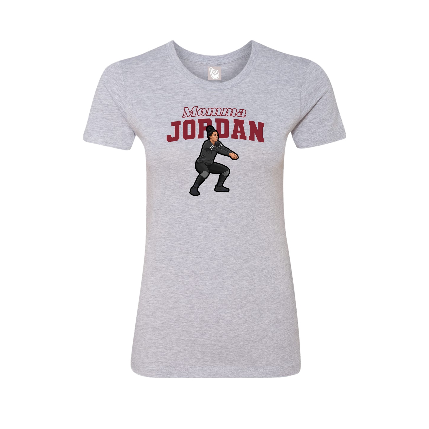 Womens Tee — Mothers Day Block in Grey