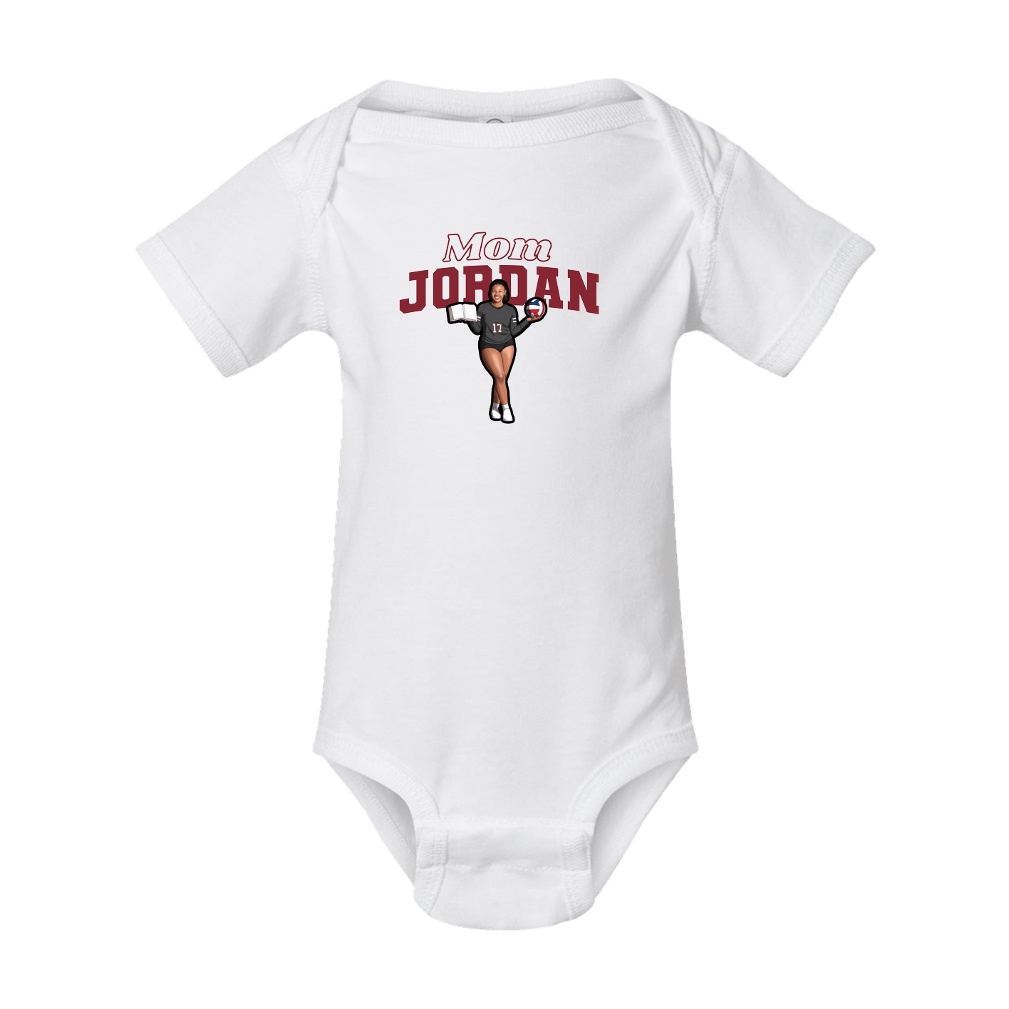 Baby Onesie — Mothers Day Block in White
