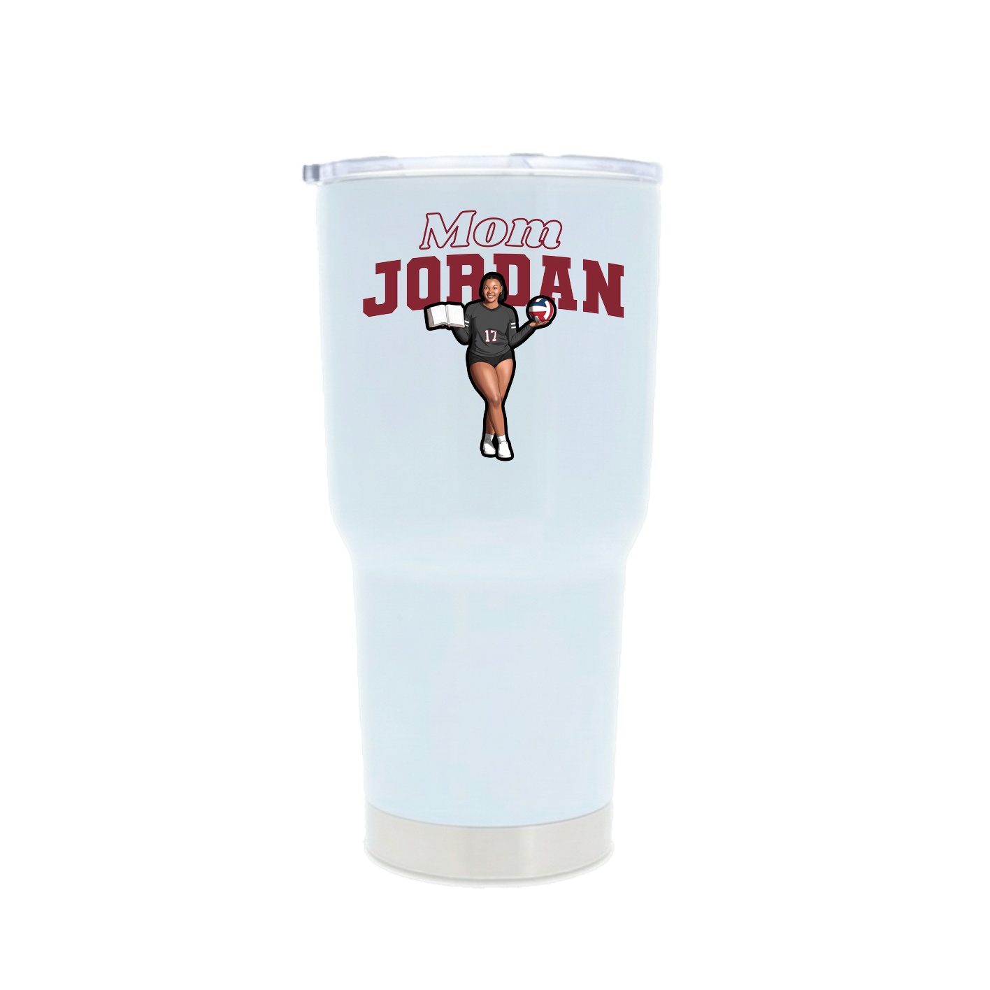 30oz Stainless Steel Tumbler — Mothers Day Block in White