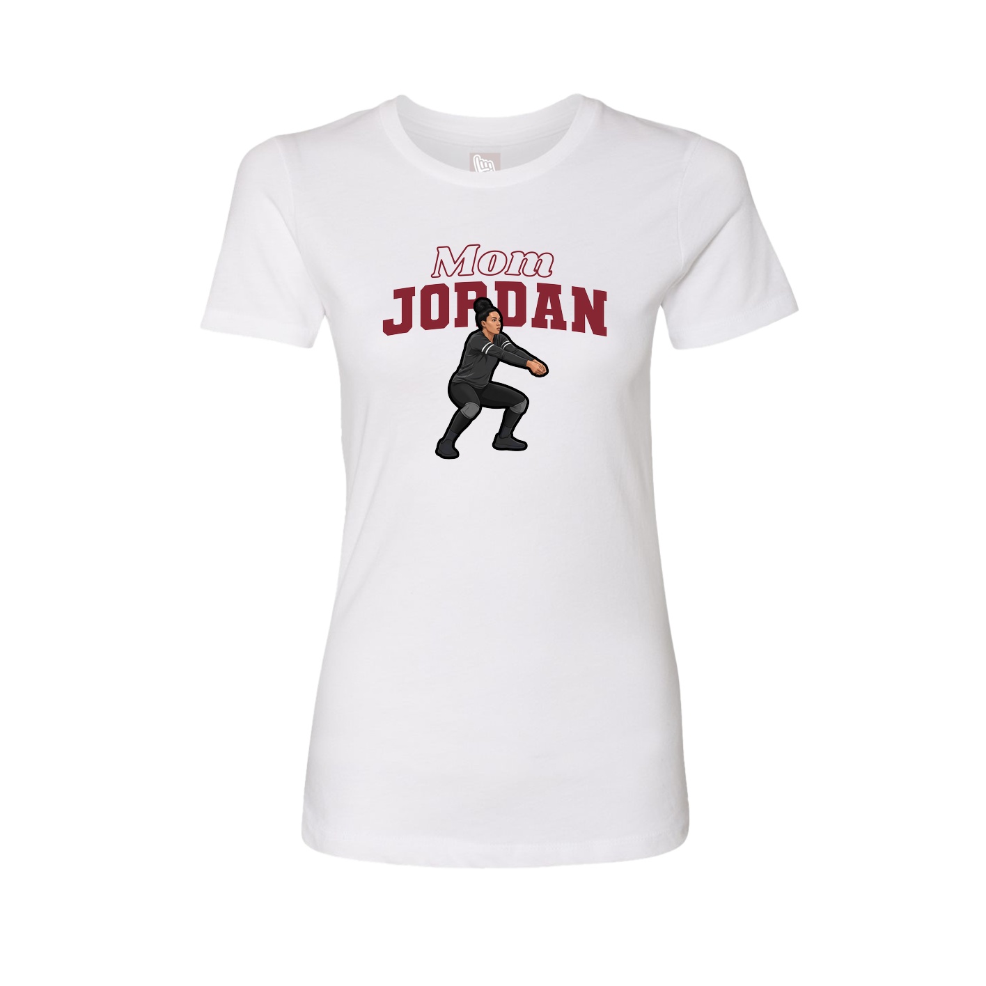 Womens Tee — Mothers Day Block in White