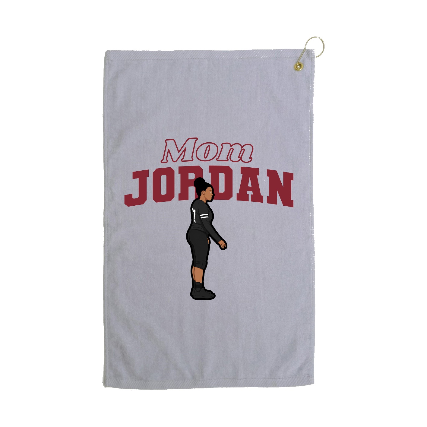 Golf Towel — Mothers Day Block in Grey