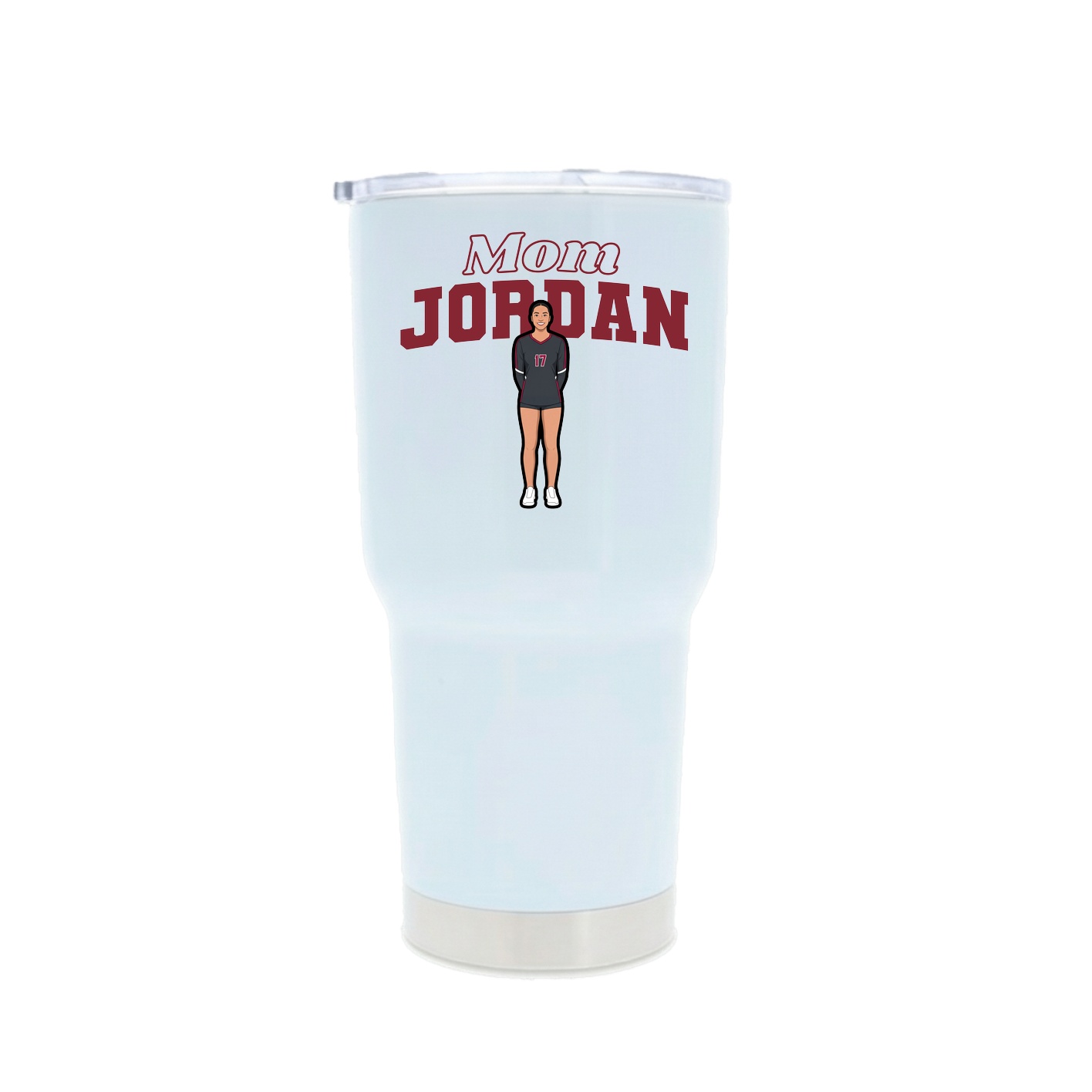 30oz Stainless Steel Tumbler — Mothers Day Block in White