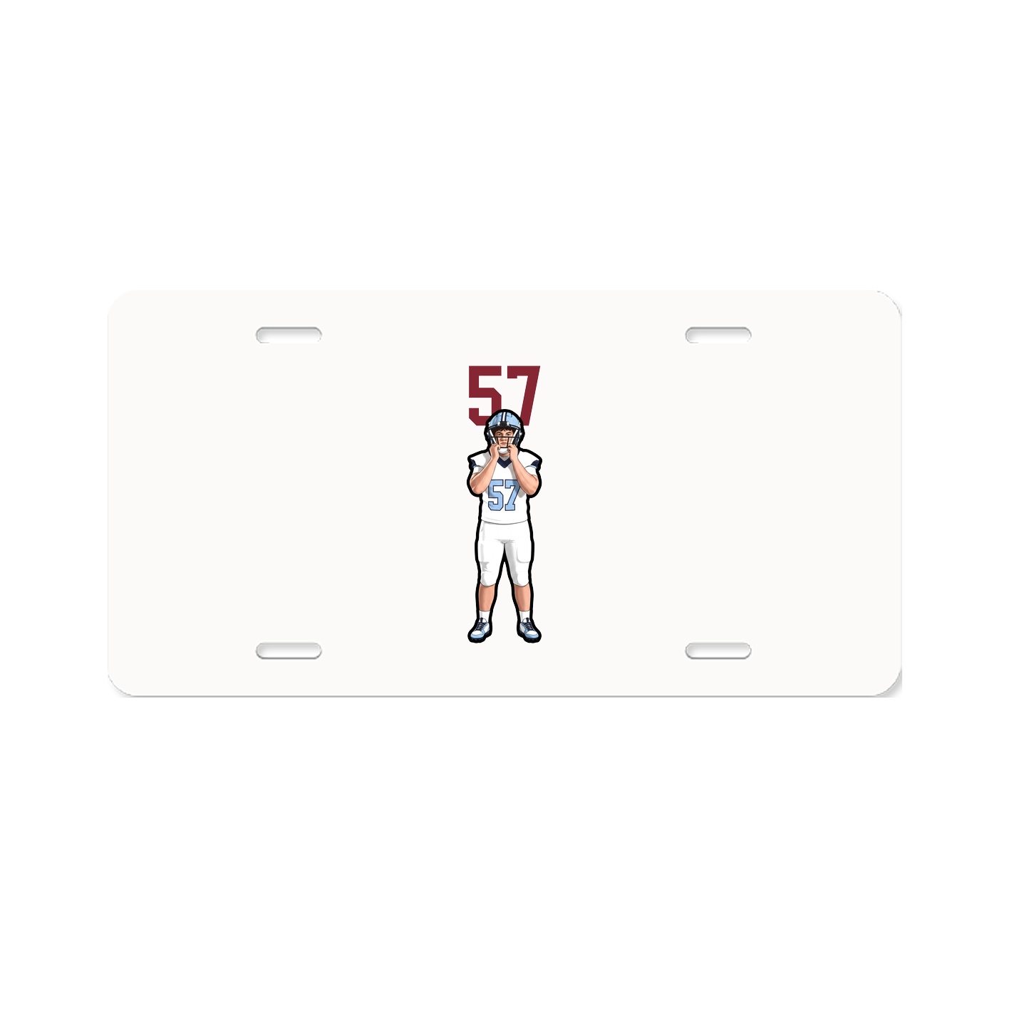 License Plate — Number Top in Classic