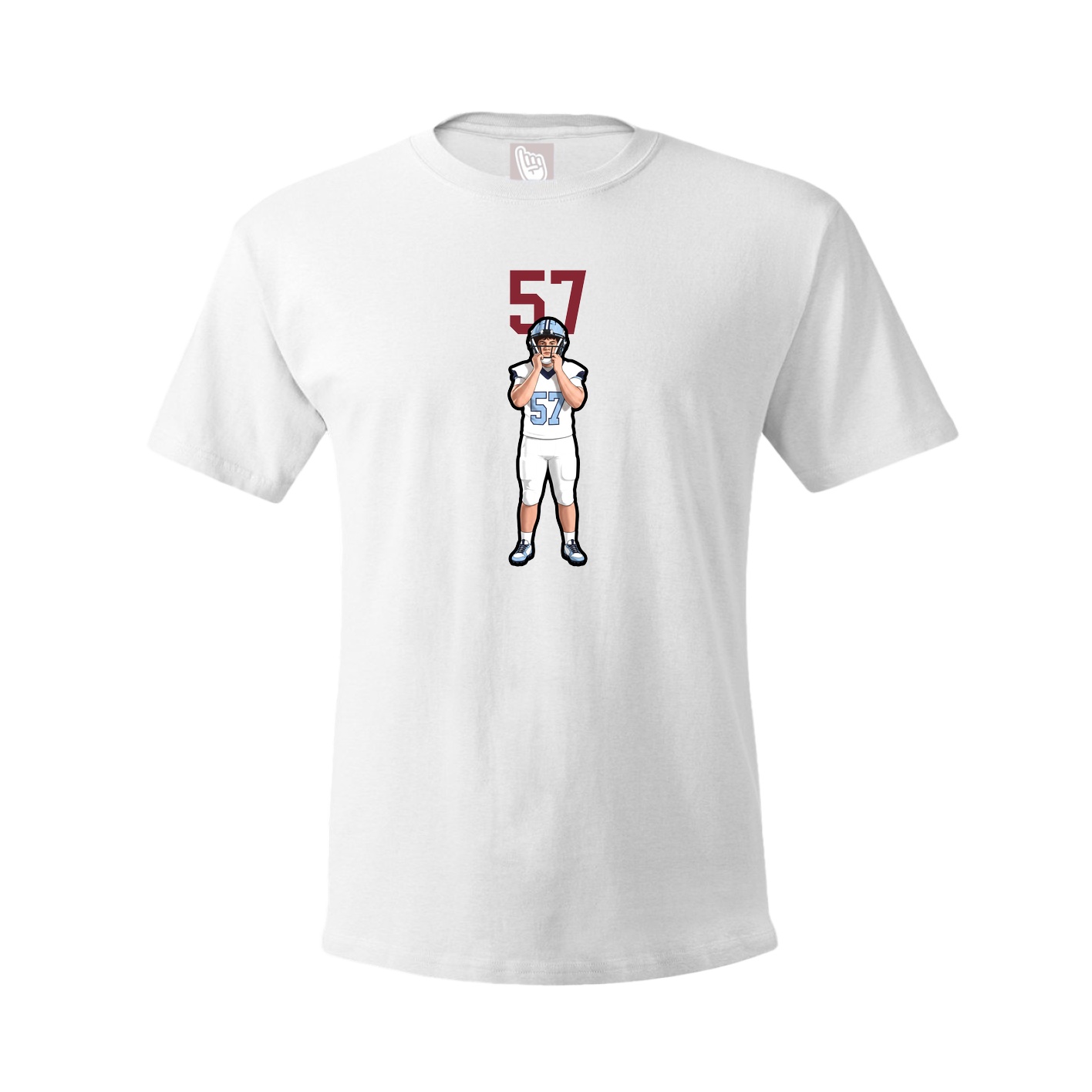 Youth Tee — Number Top in White