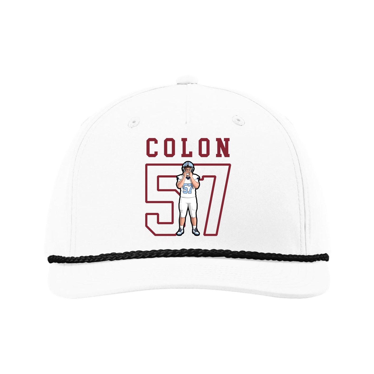 Five-Panel Classic Rope Cap — Shirsey in White