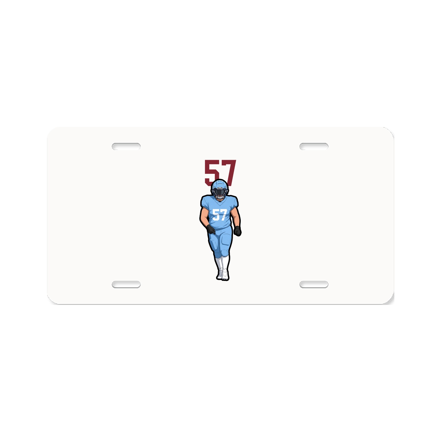License Plate — Number Top in Classic