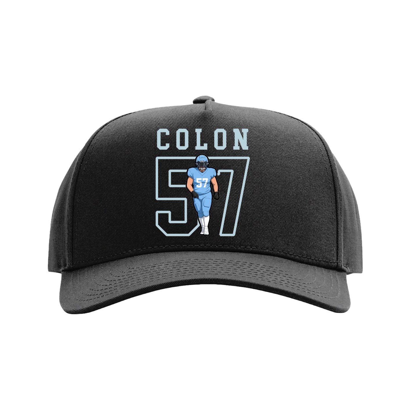 Full Fabric Five-Panel Champ Cap — Shirsey in Black