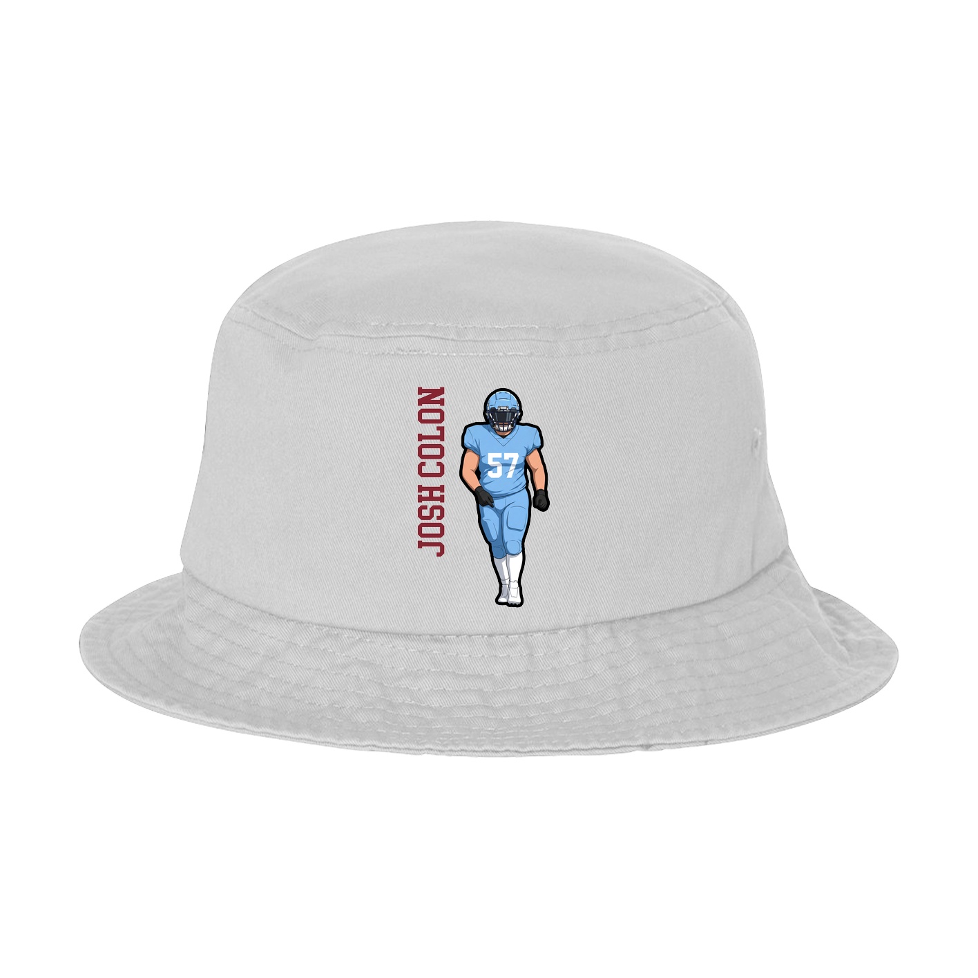 Bucket Cap — Name Vertical in White