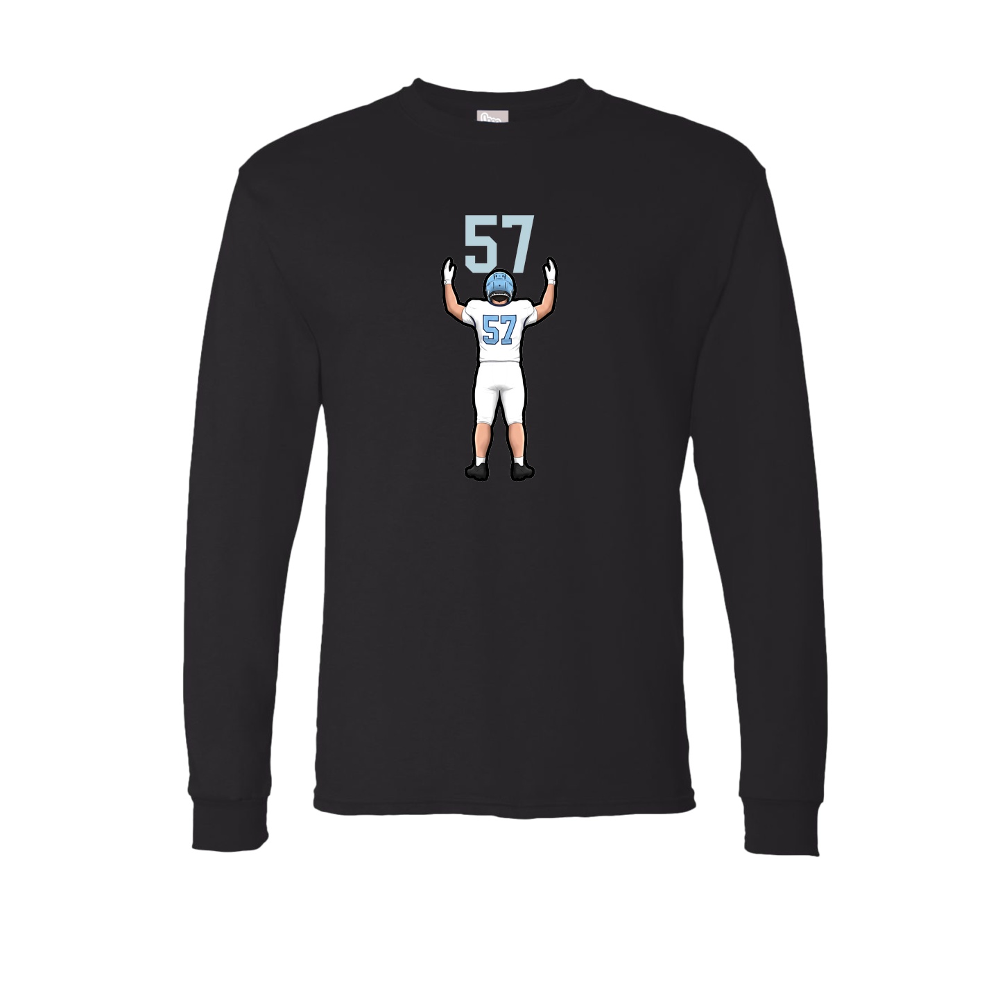 Long Sleeve Tee — Number Top in Black