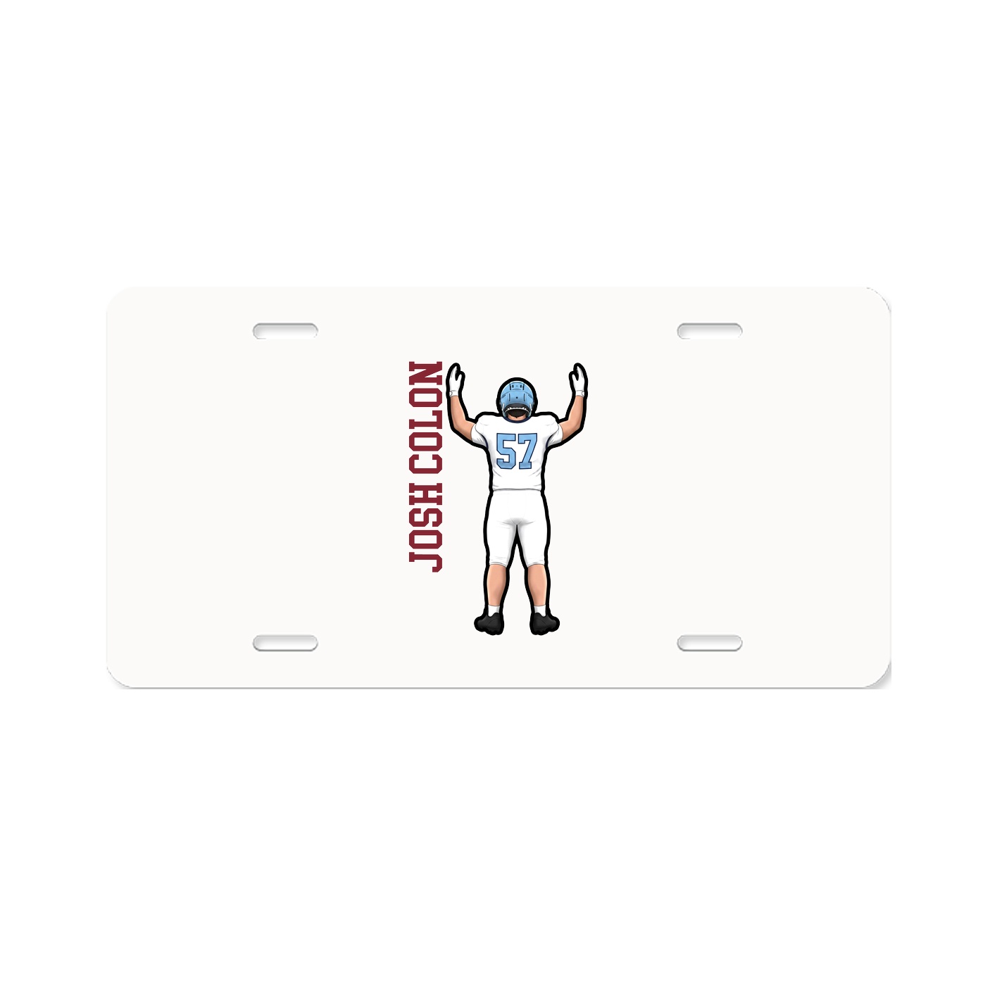 License Plate — Name Vertical in Classic