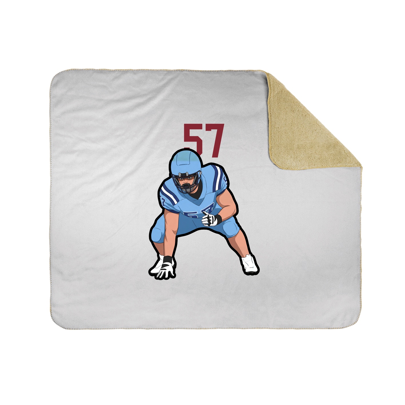 Throw Blanket — Number Top in White
