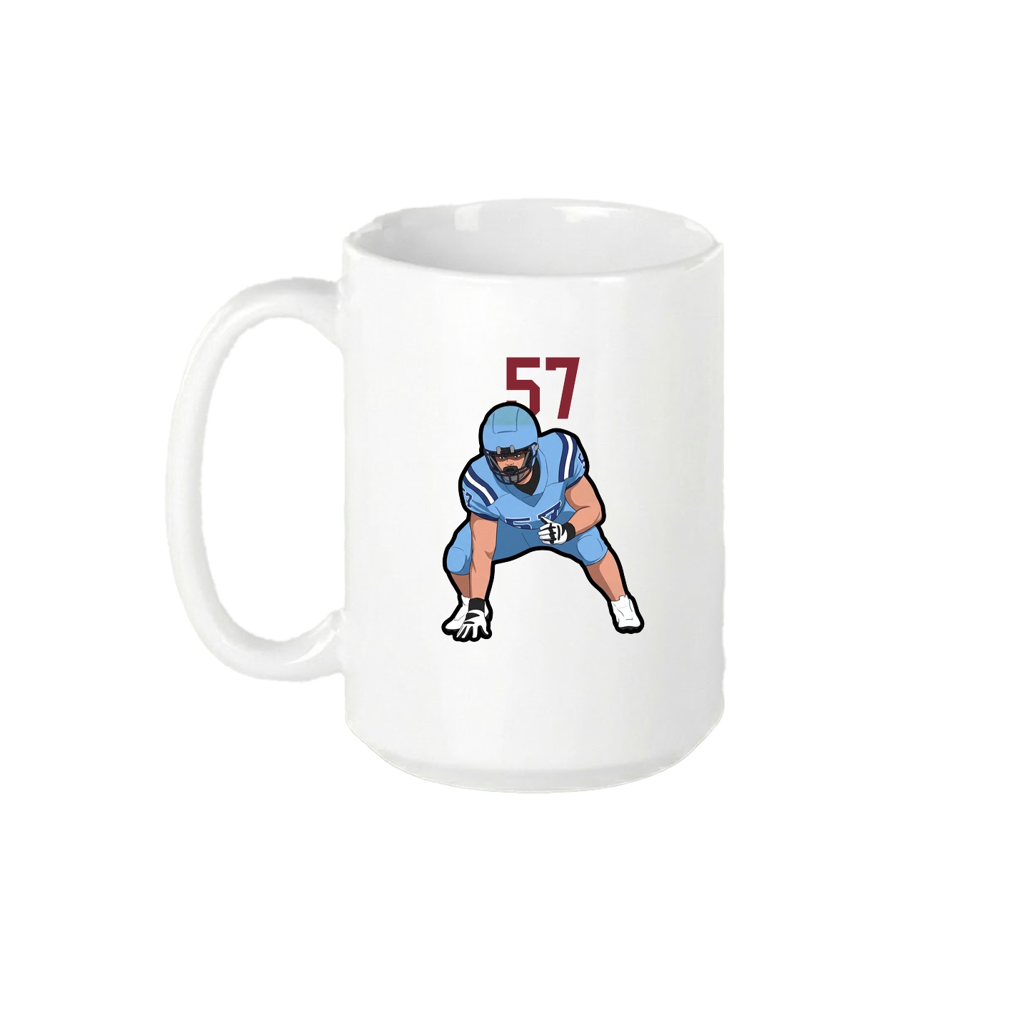 15oz Coffee Mug — Number Top in White