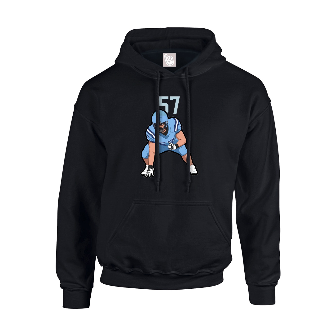Hoodie — Number Top in Black