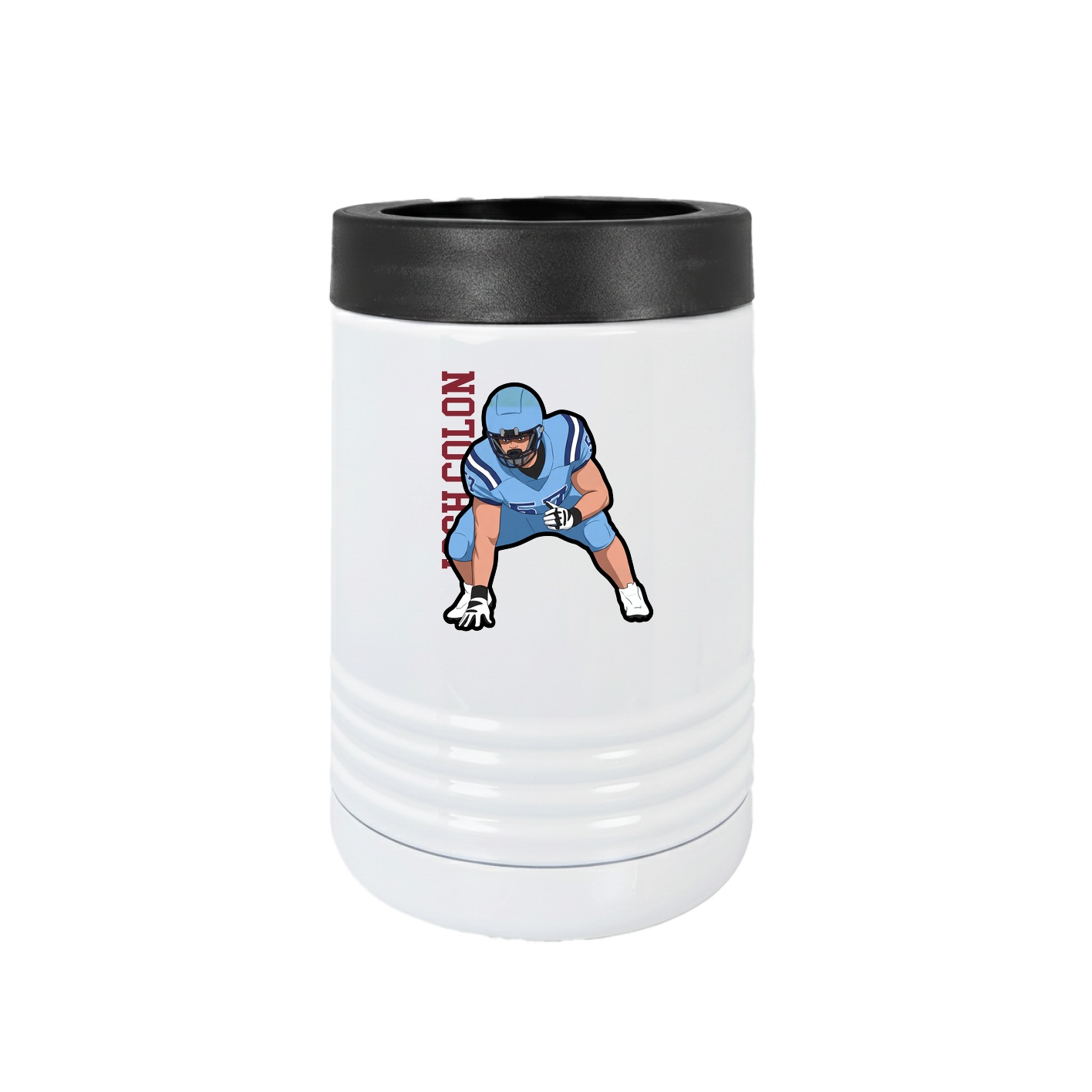 Beverage Holder — Name Vertical in White
