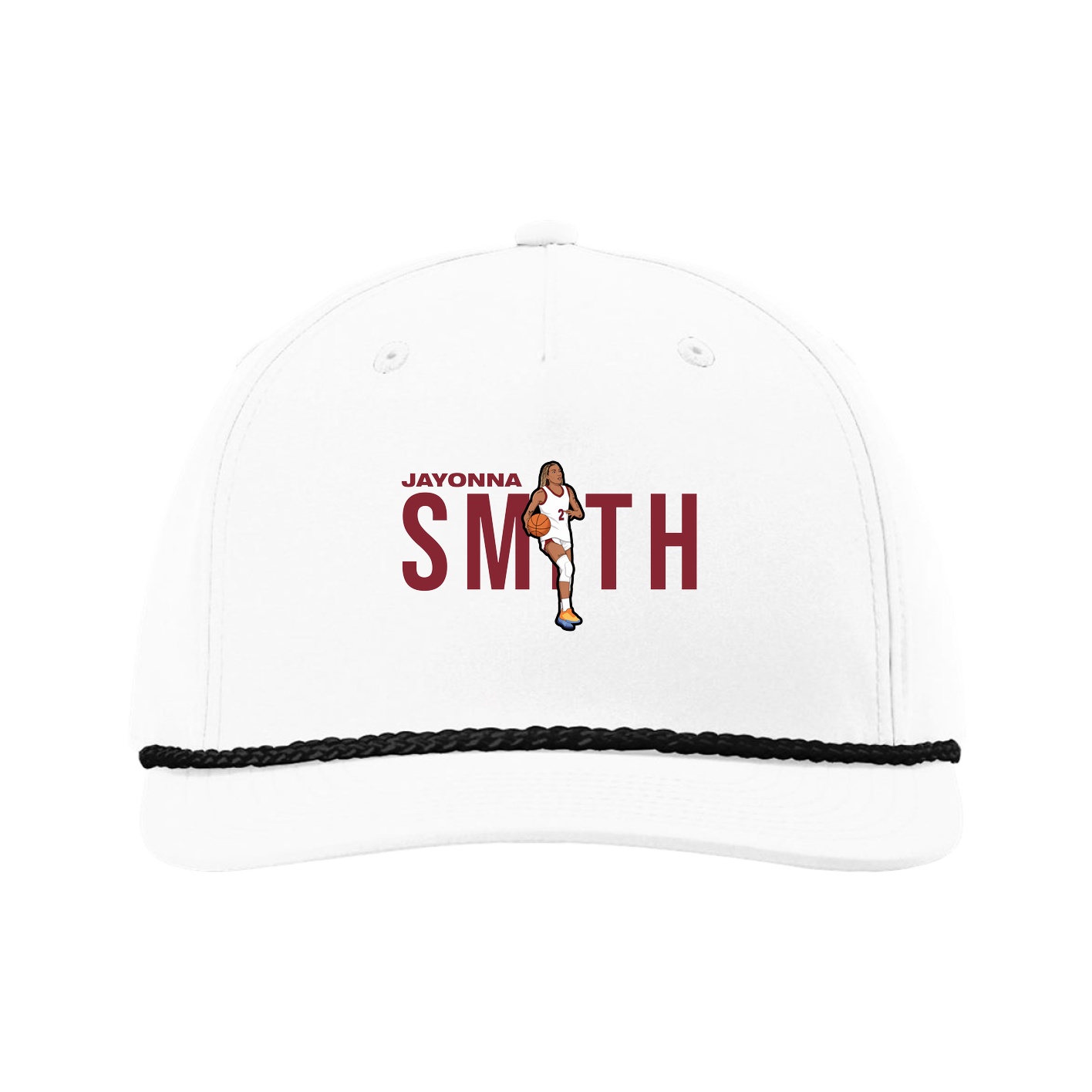 Five-Panel Classic Rope Cap — Player Name in White