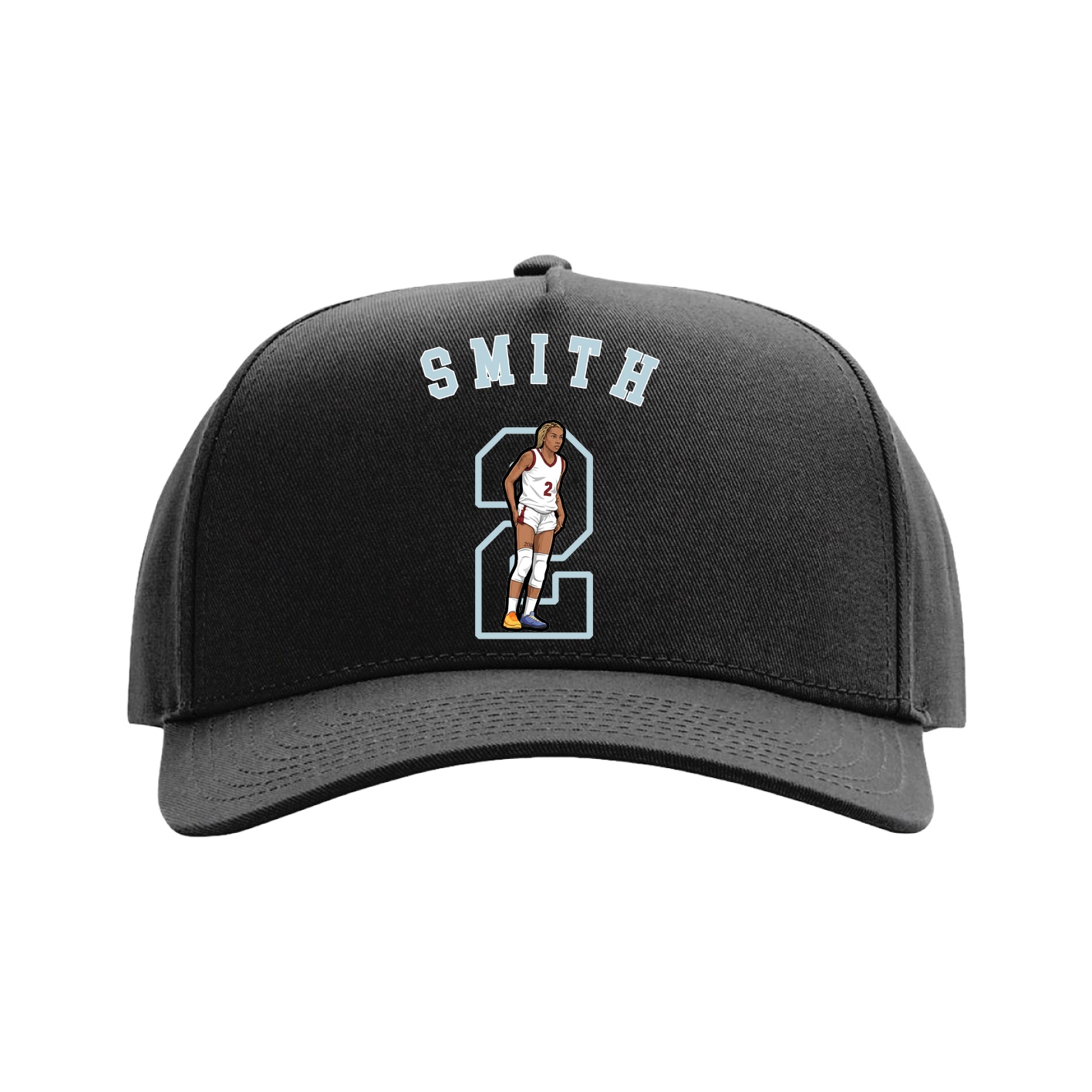 Full Fabric Five-Panel Champ Cap — Shirsey Arch in Black