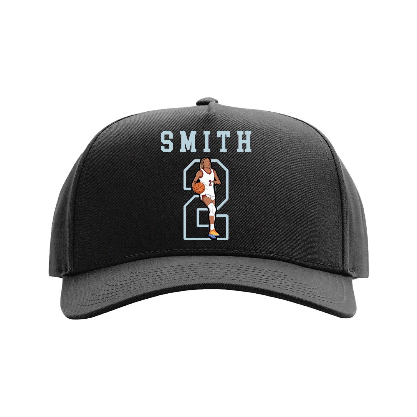 Full Fabric Five-Panel Champ Cap — Shirsey in Black