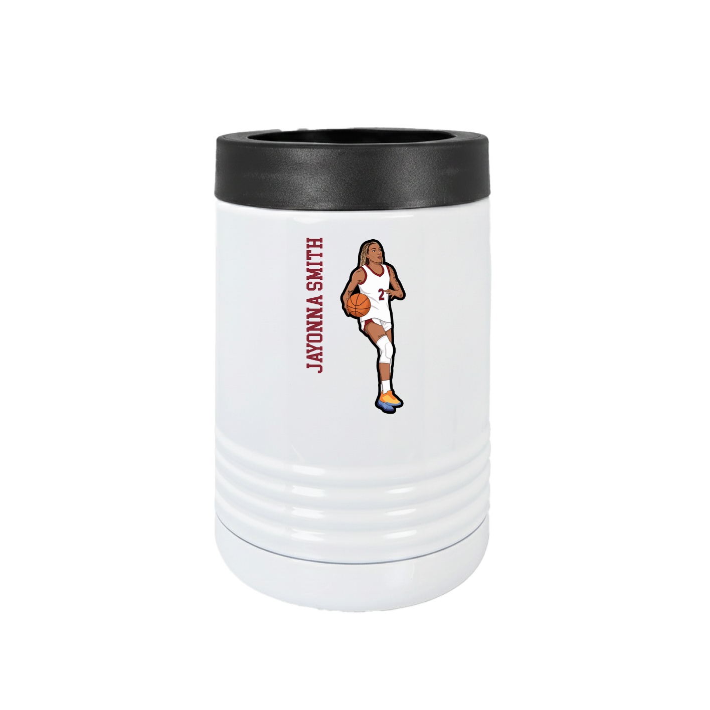 Beverage Holder — Name Vertical in White