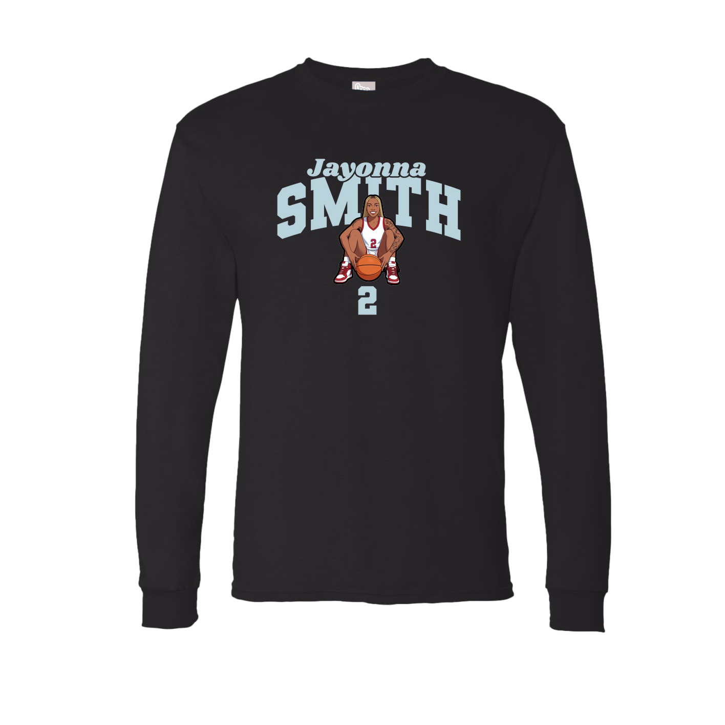 Long Sleeve Tee — Signature Arch in Black