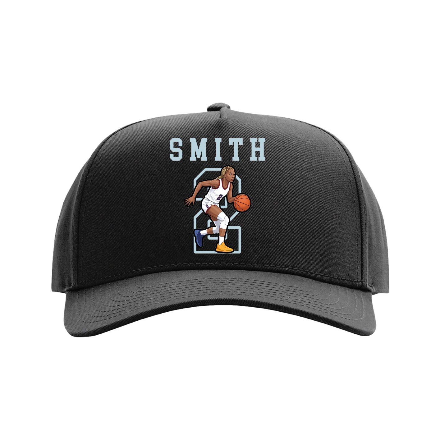 Full Fabric Five-Panel Champ Cap — Shirsey in Black