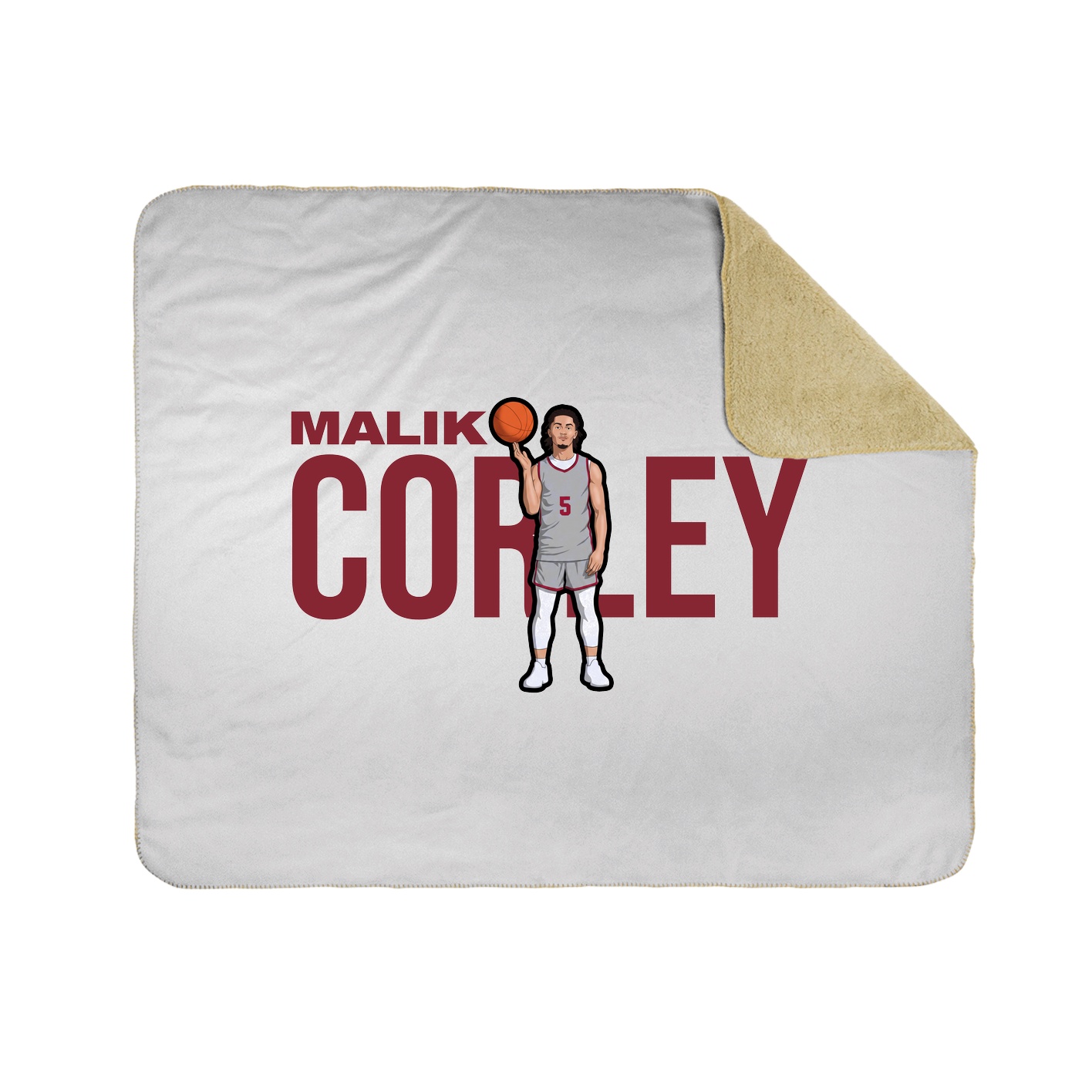 Throw Blanket — Player Name in White