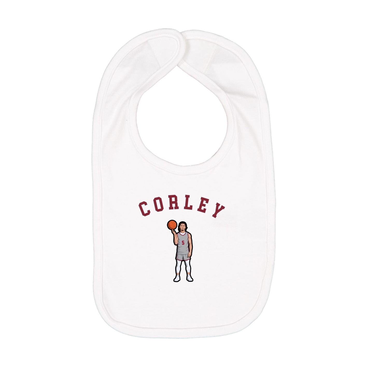 Infant Bib — Shirsey Arch in White