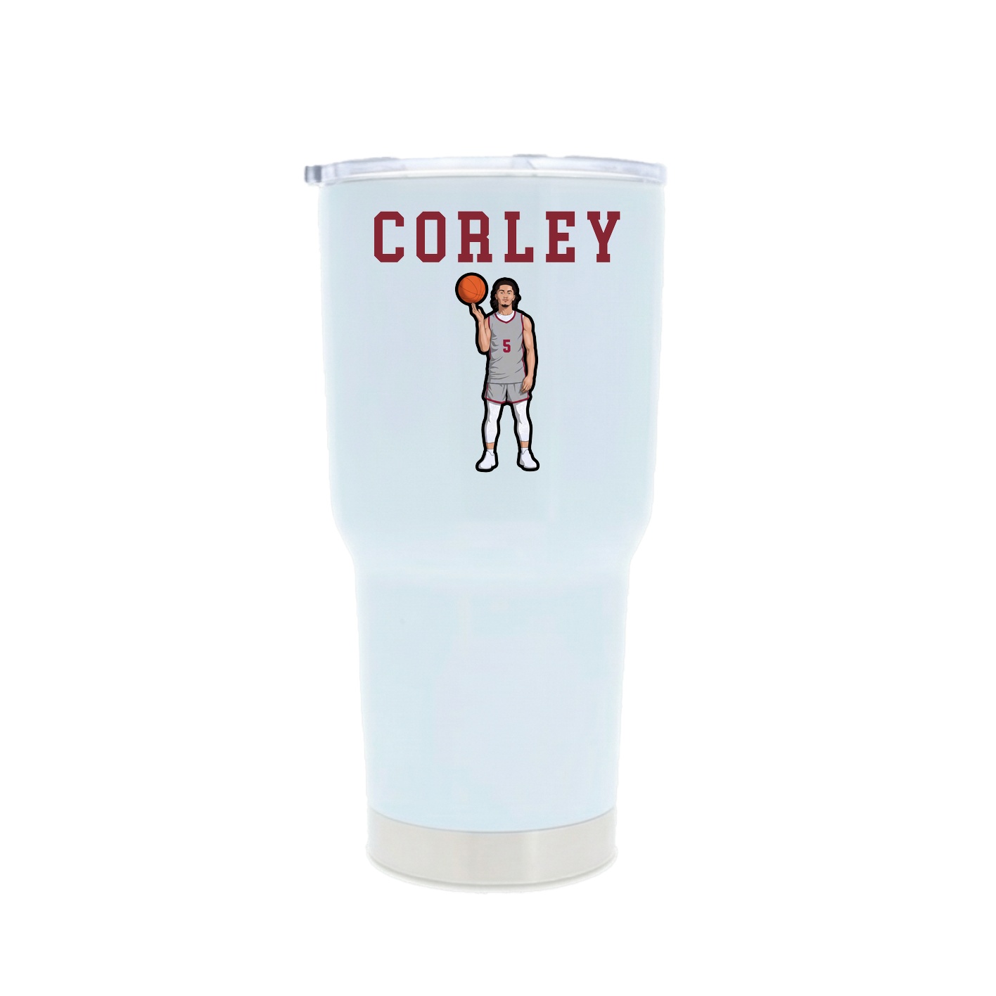 30oz Stainless Steel Tumbler — Shirsey in White