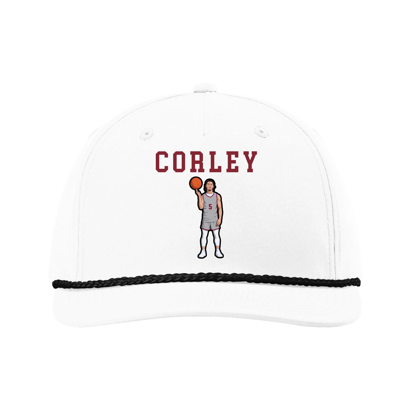 Five-Panel Classic Rope Cap — Shirsey in White