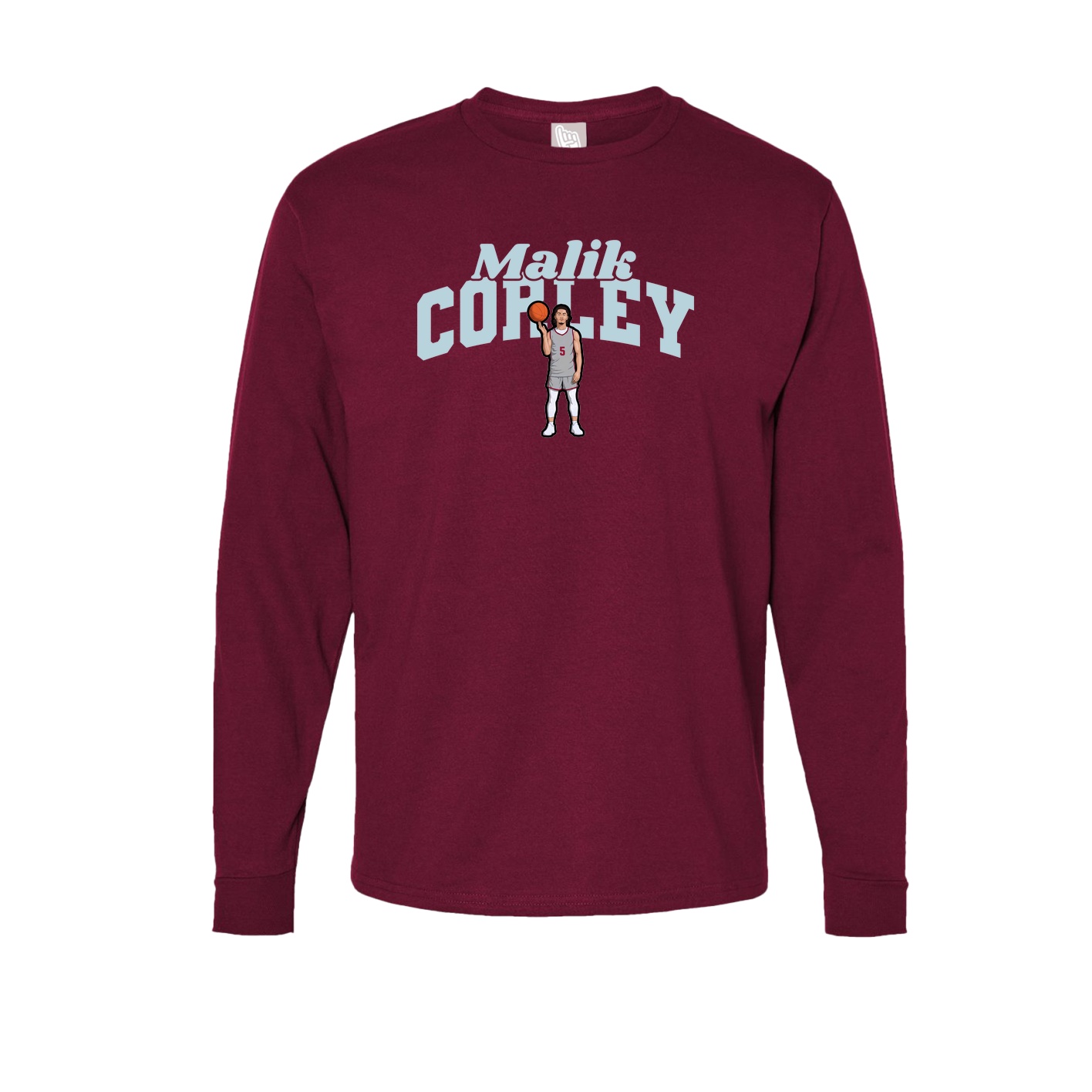 Long Sleeve Tee — Signature Arch in Cardinal