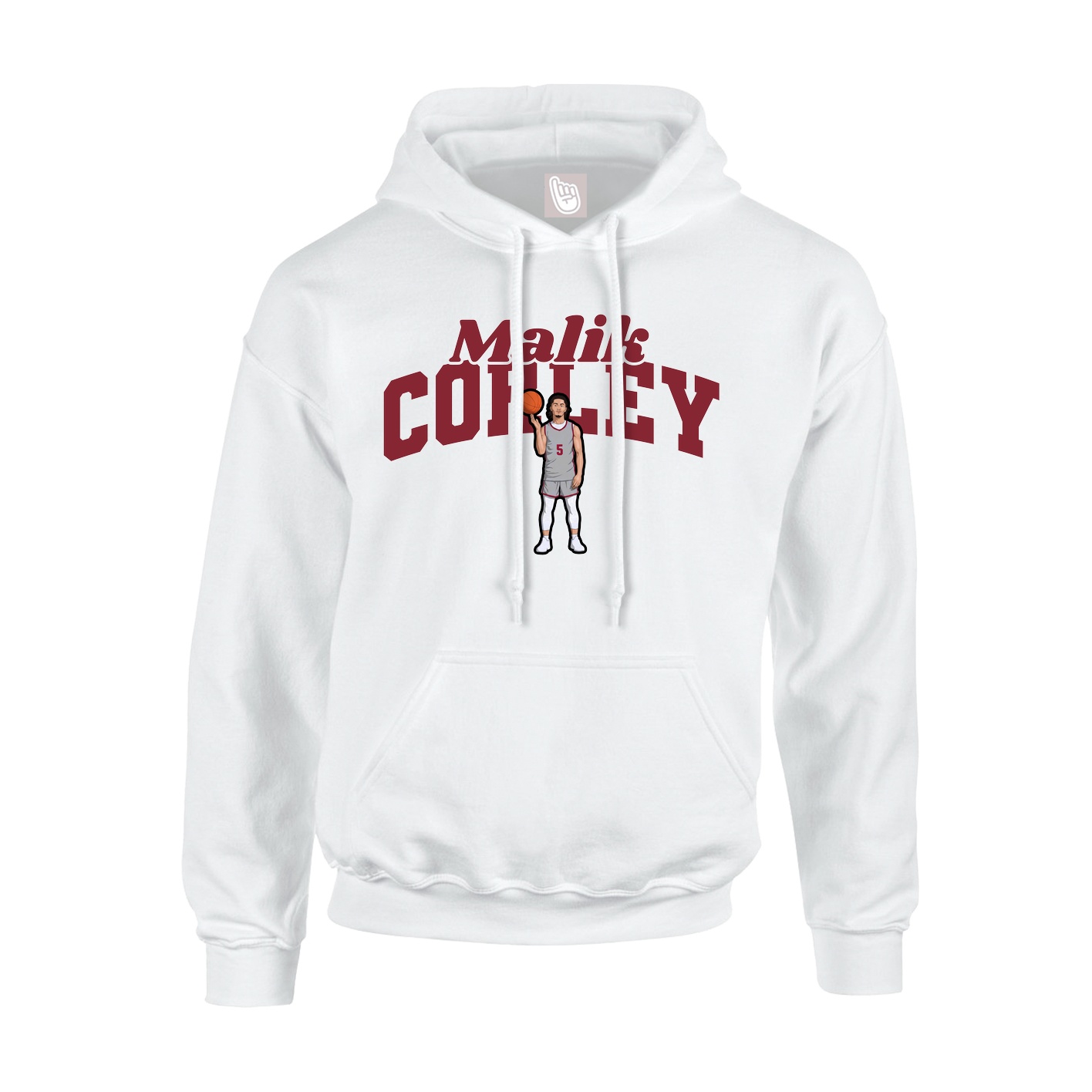 Youth Hoodie — Signature Arch in White