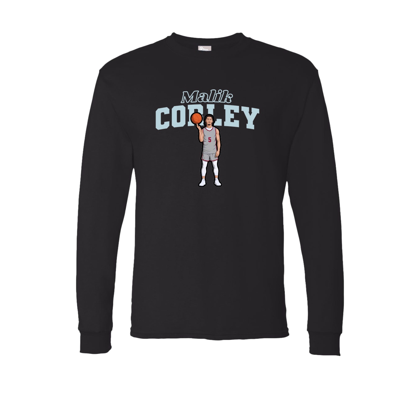 Long Sleeve Tee — Name Arch in Black