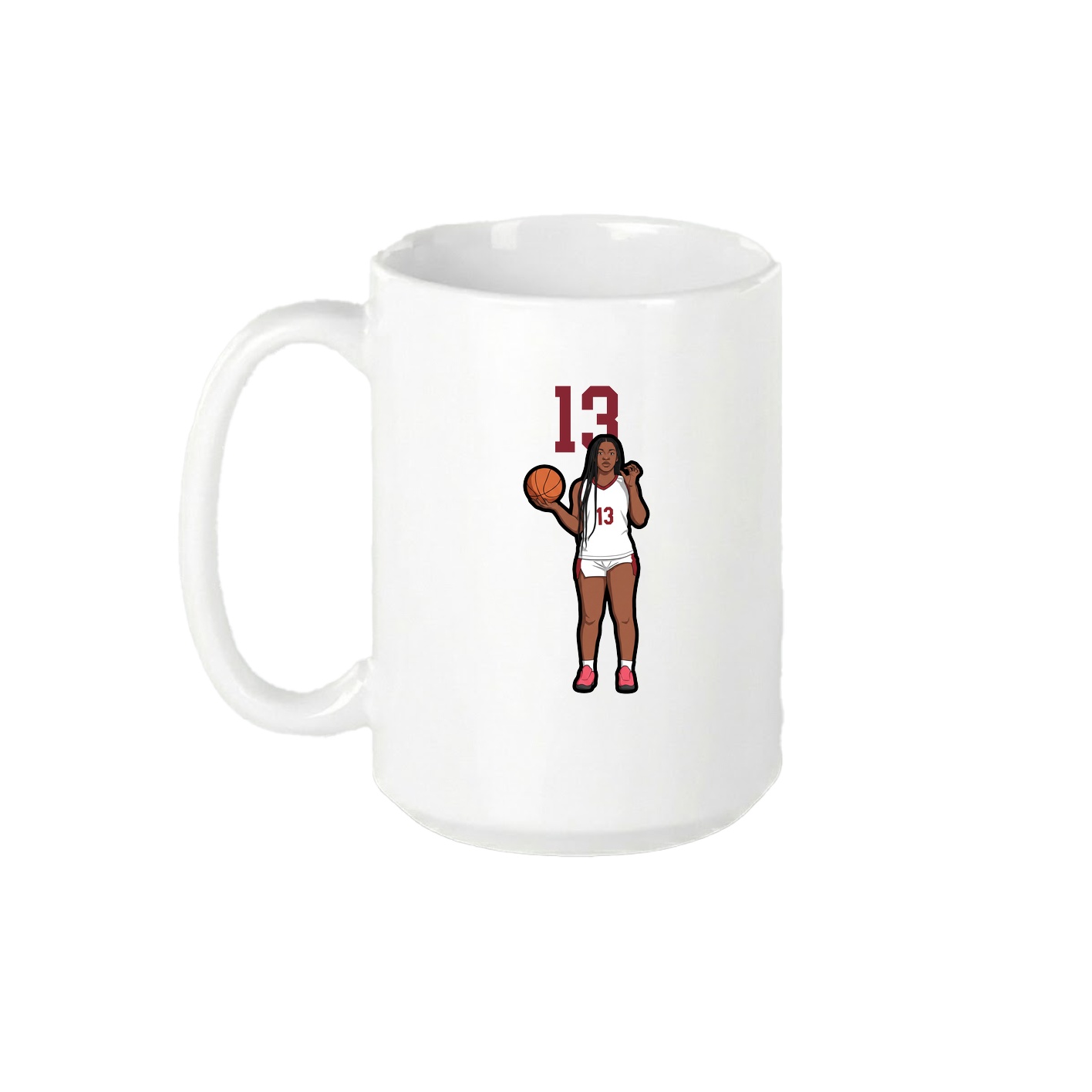15oz Coffee Mug — Number Top in White