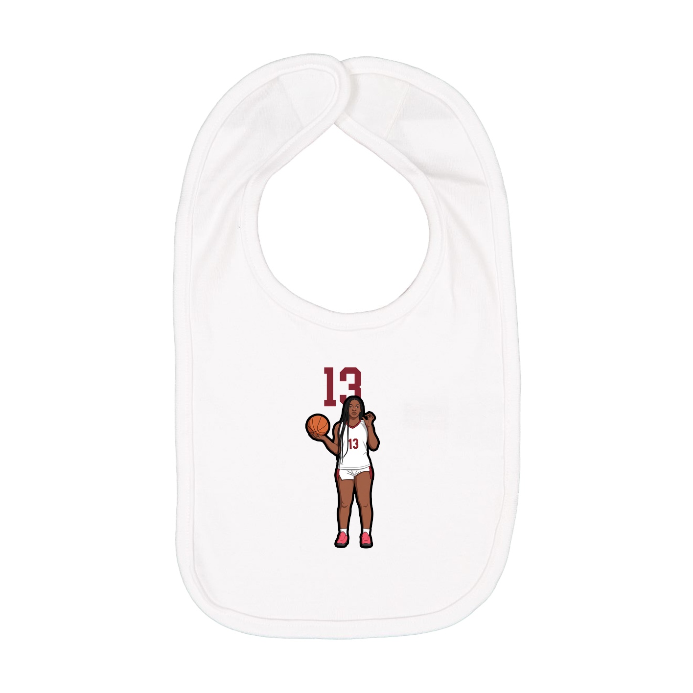 Infant Bib — Number Top in White