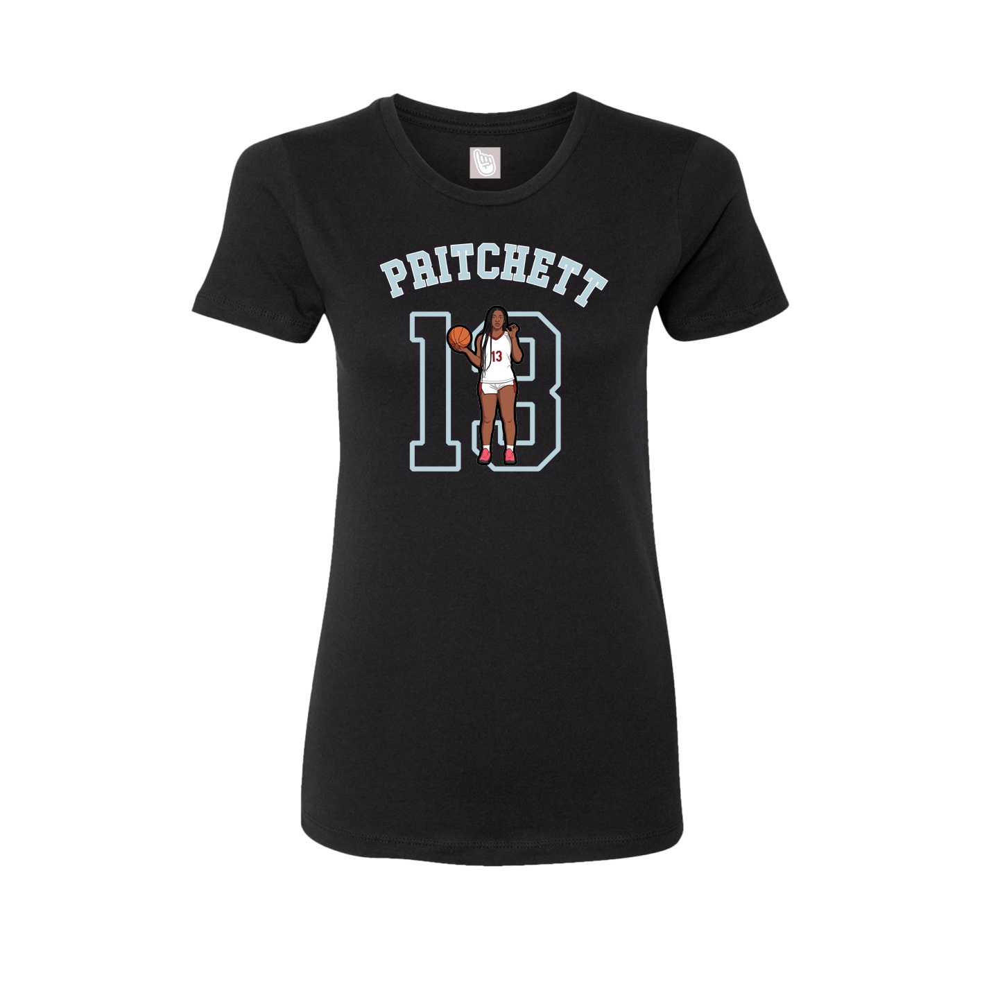 Fitted Women's Tee — Shirsey Arch in Black