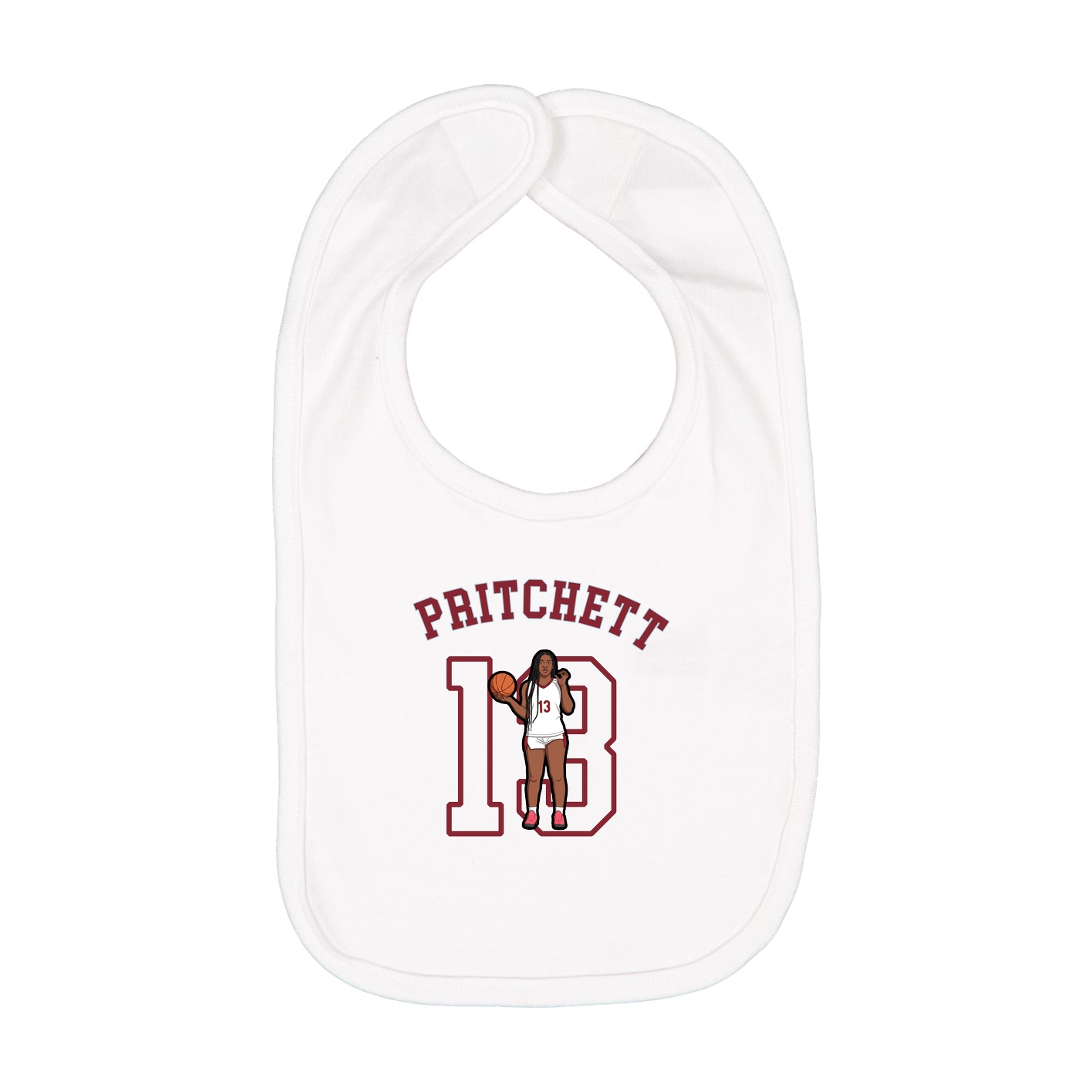 Infant Bib — Shirsey Arch in White