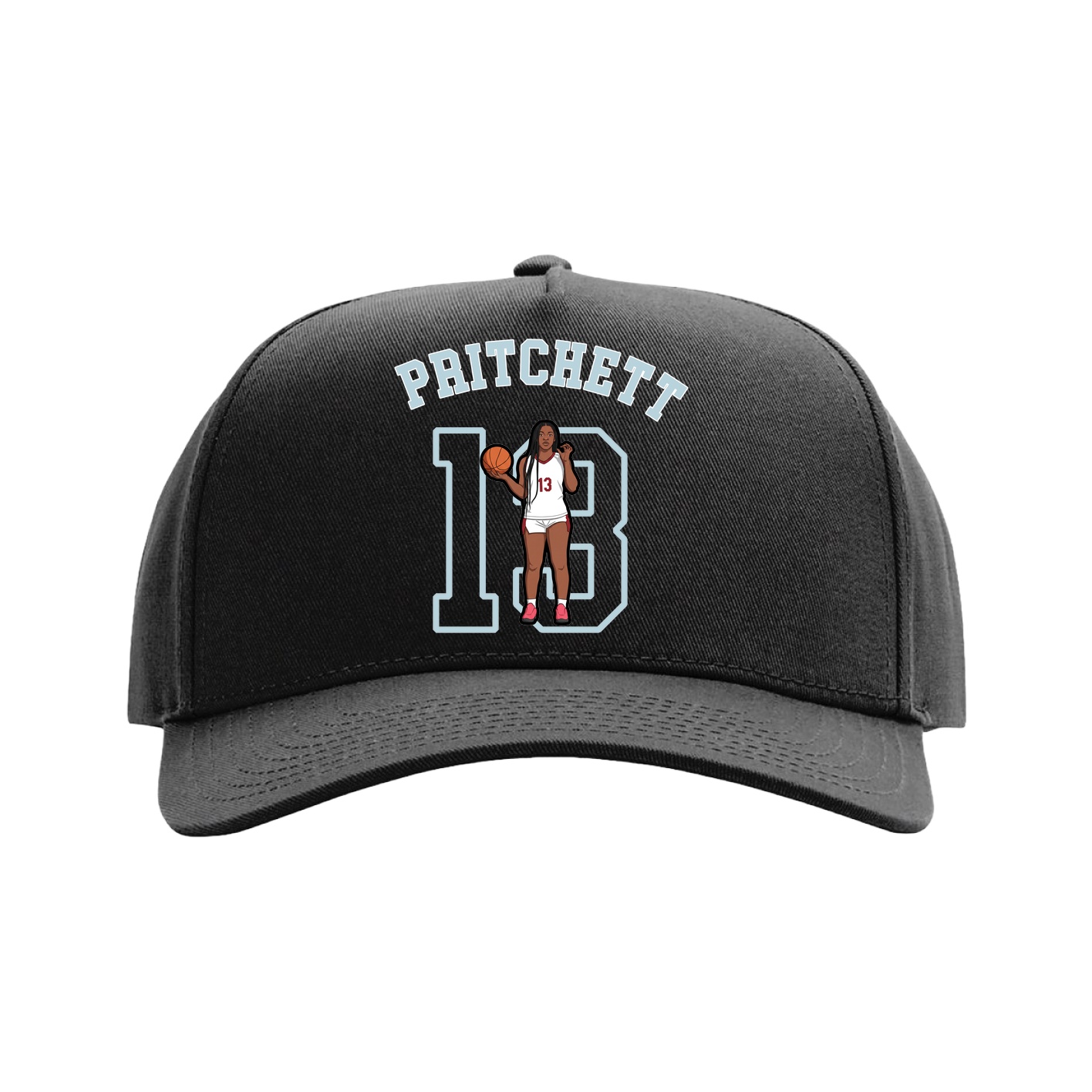 Full Fabric Five-Panel Champ Cap — Shirsey Arch in Black