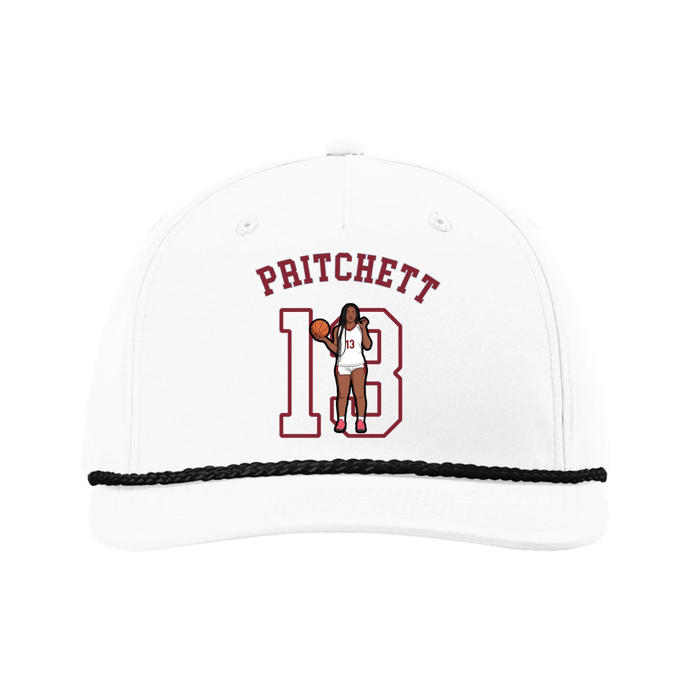 Five-Panel Classic Rope Cap — Shirsey Arch in White