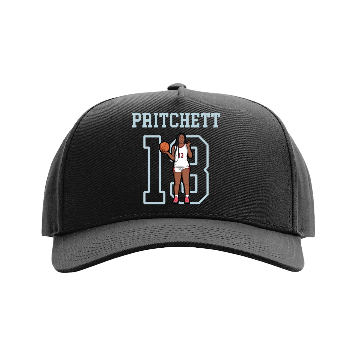 Full Fabric Five-Panel Champ Cap — Shirsey in Black