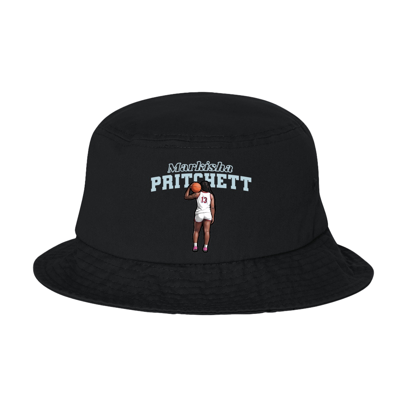 Bucket Cap — Name Arch in Black