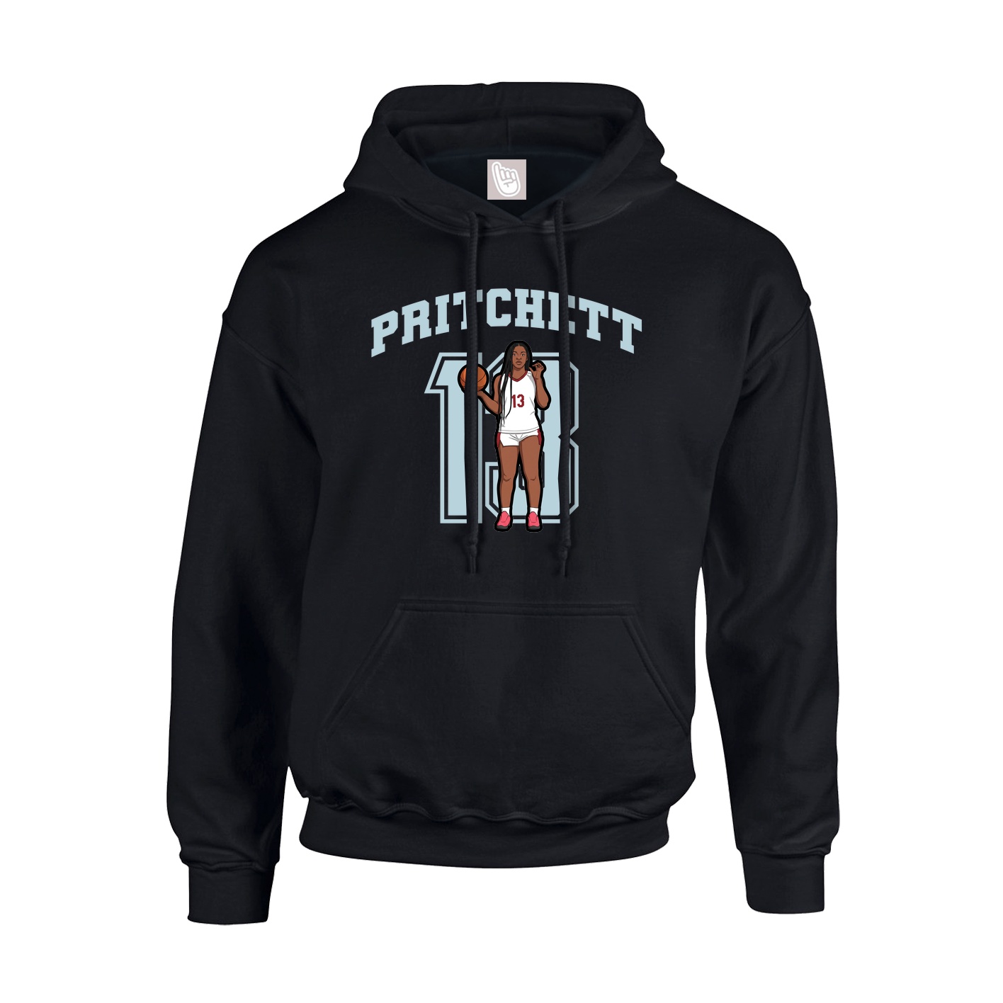 Youth Hoodie — Number in Black