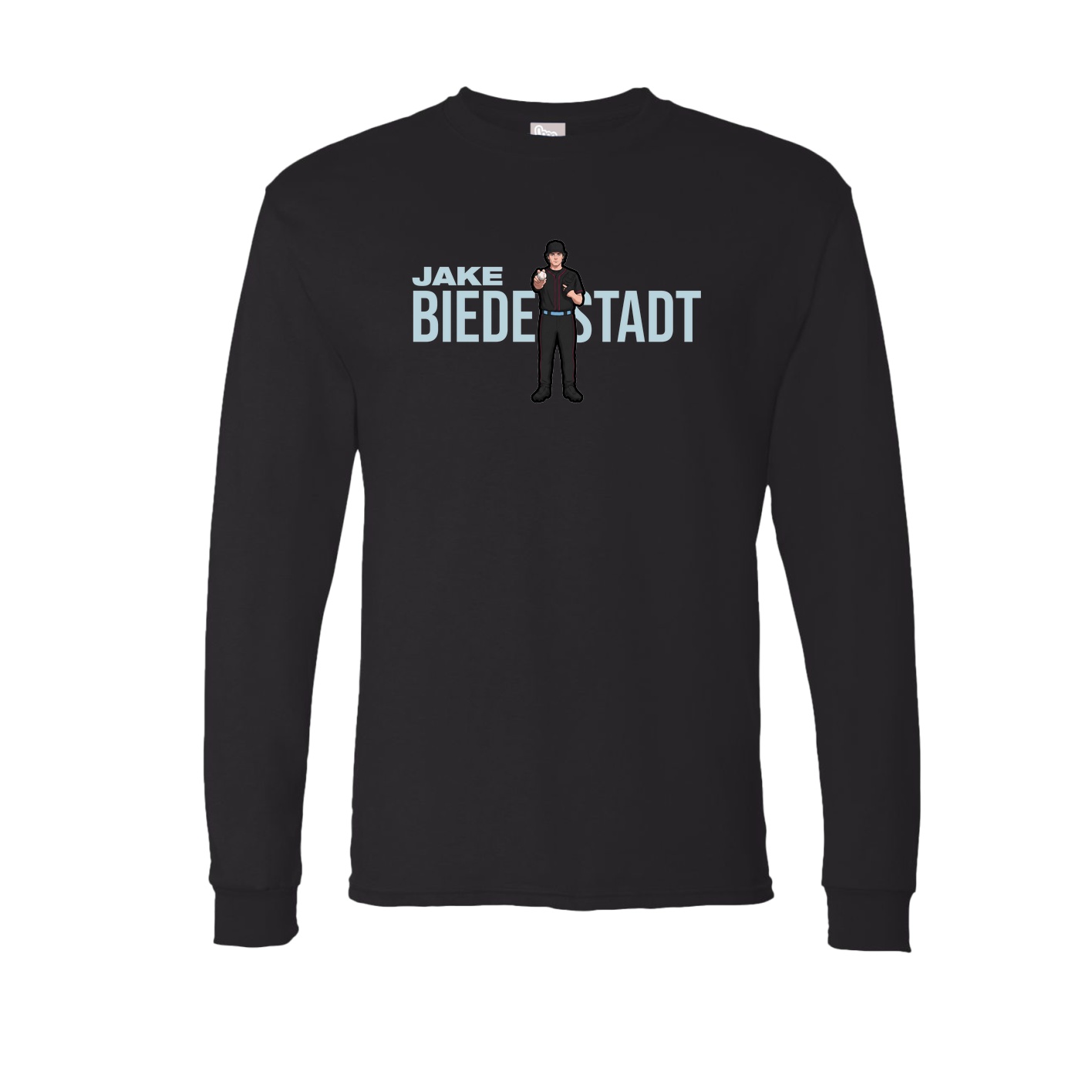 Long Sleeve Tee — Player Name in Black