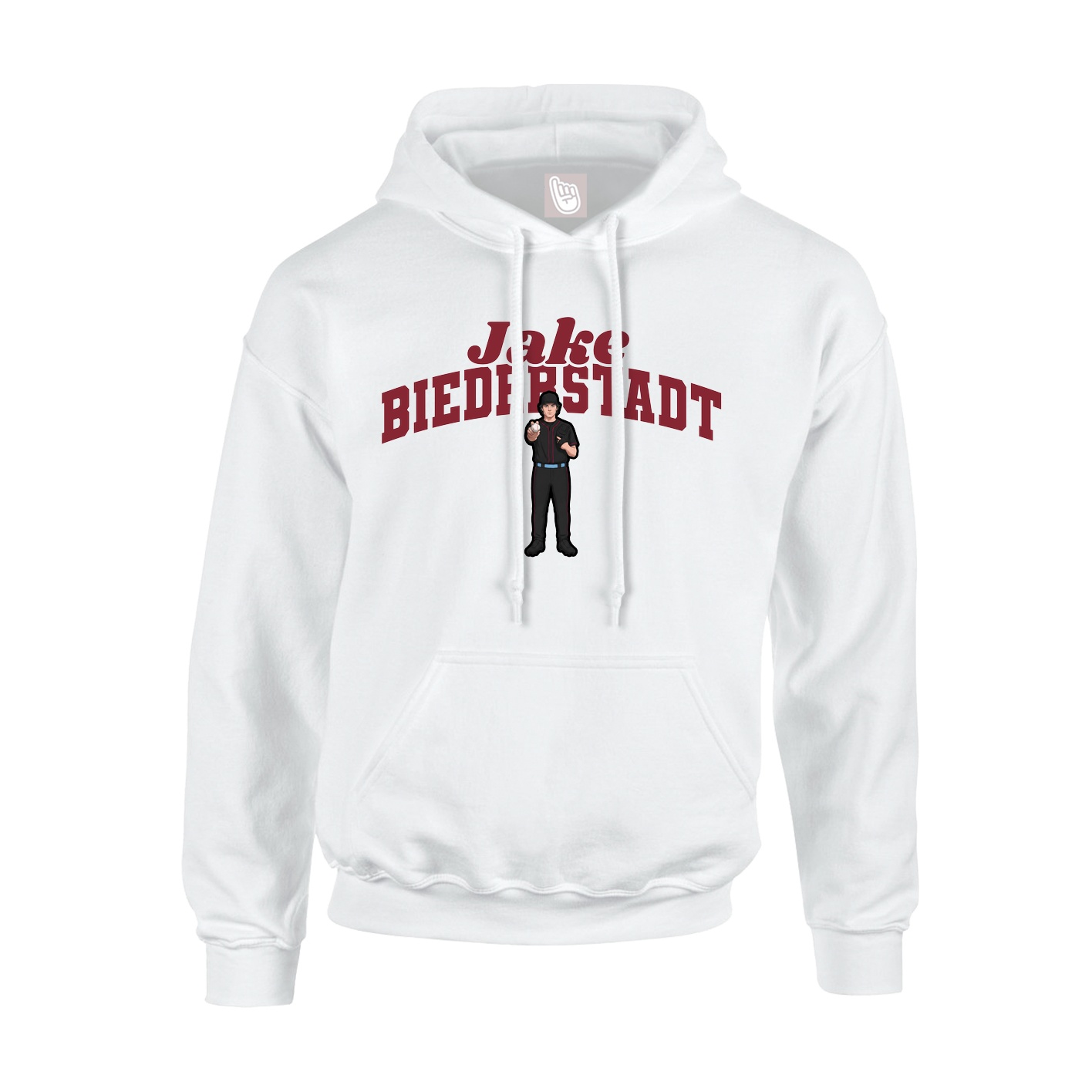 Youth Hoodie — Signature Arch in White