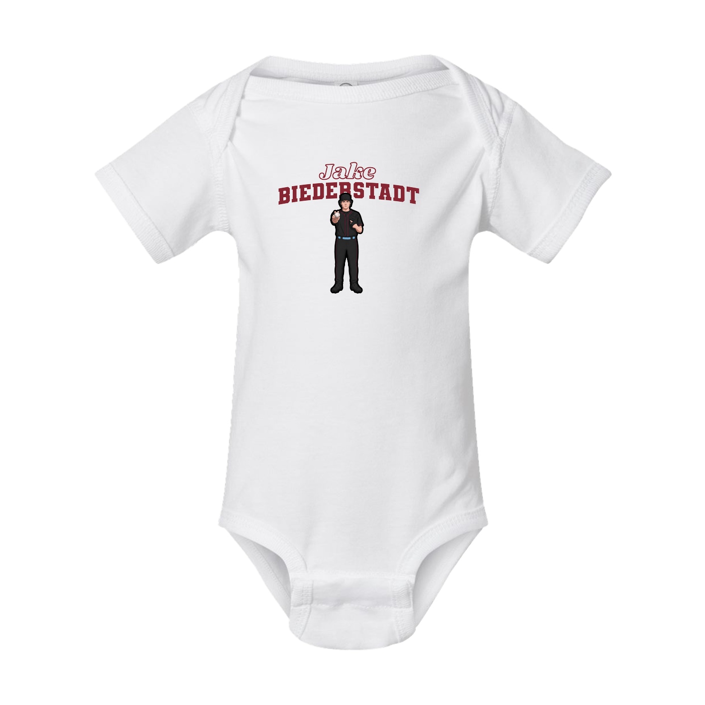 Baby Onesie — Name Arch in White