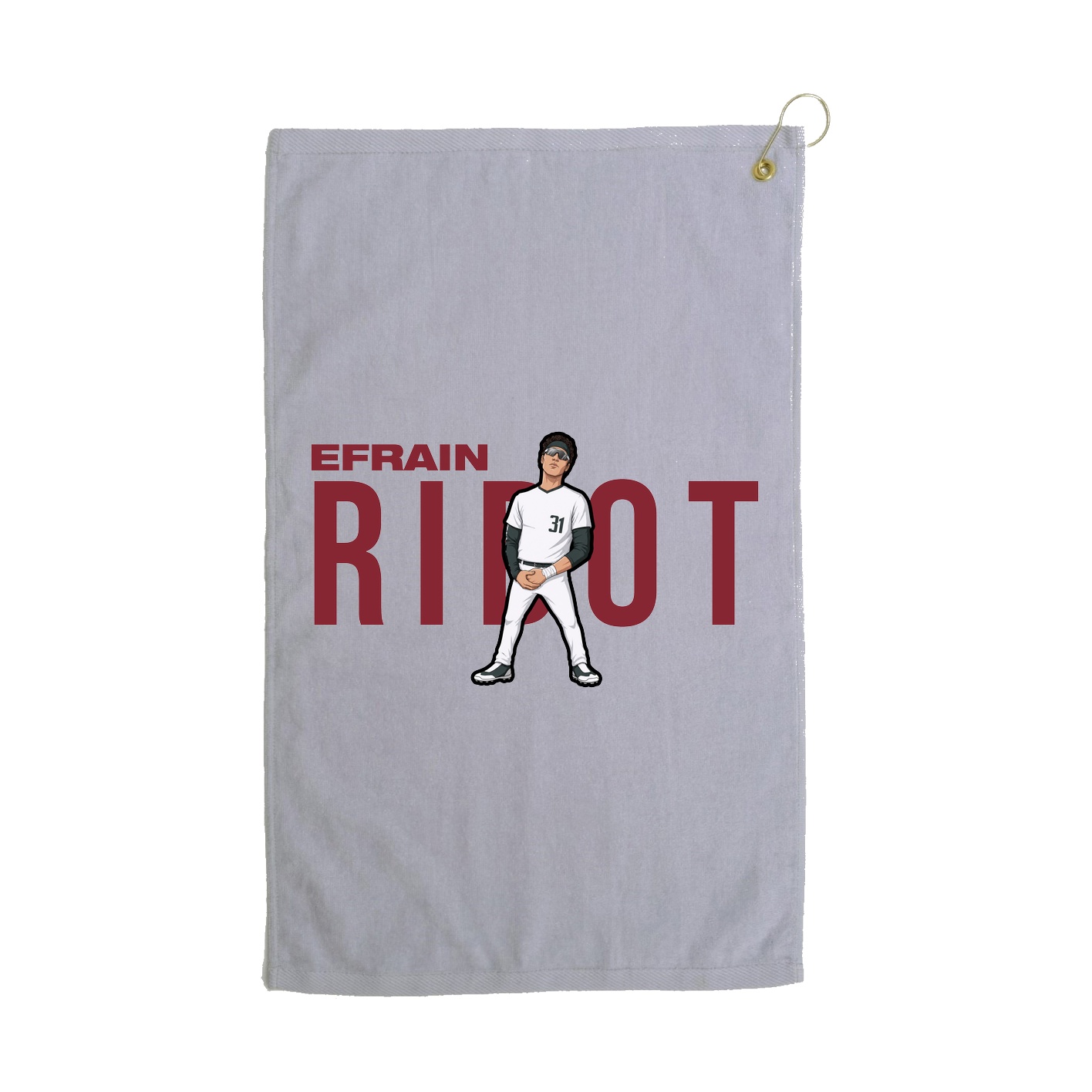 Golf Towel — Player Name in Grey