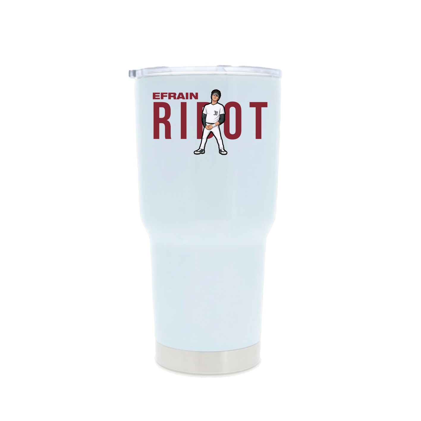 30oz Stainless Steel Tumbler — Player Name in White