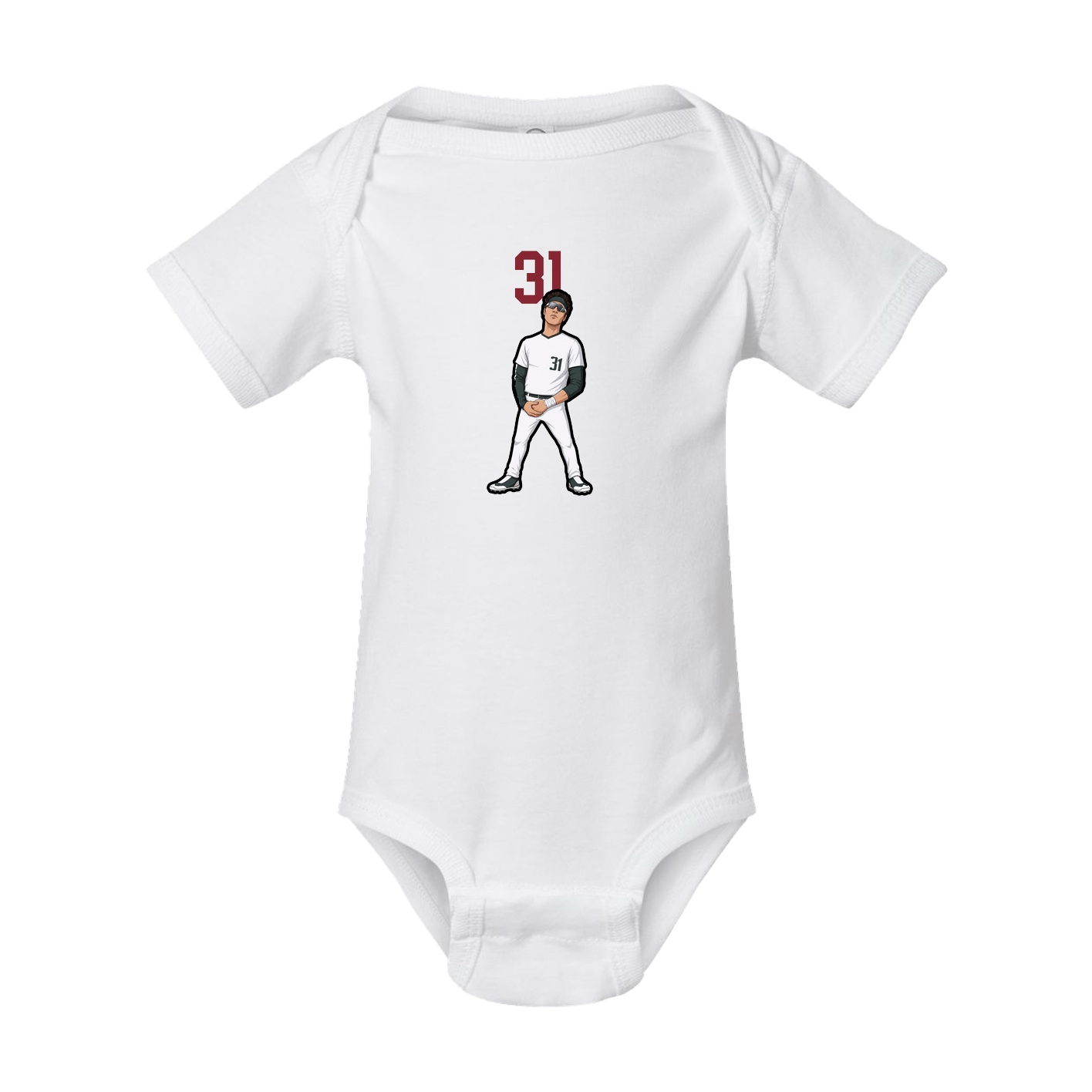 Baby Onesie — Number Top in White