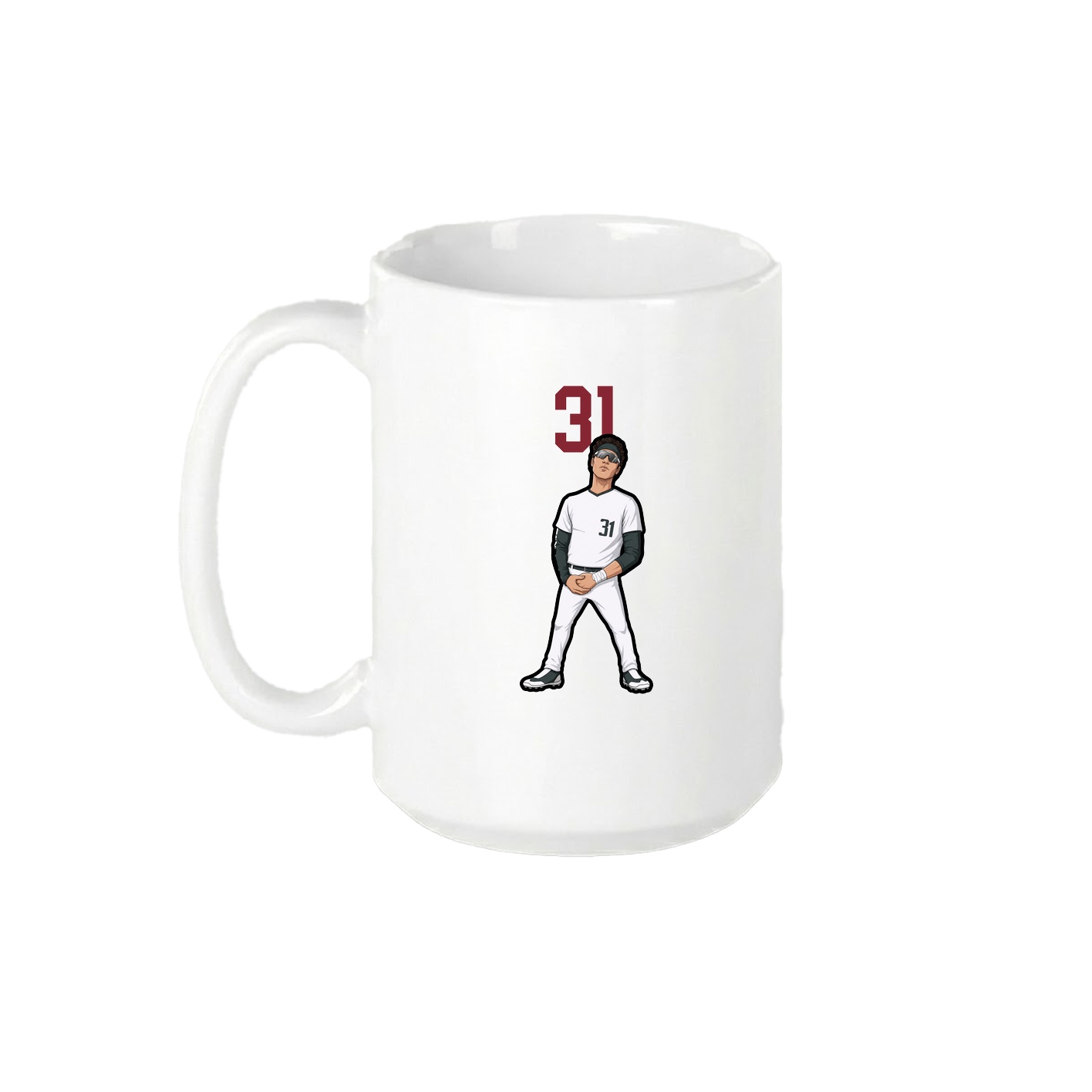15oz Coffee Mug — Number Top in White