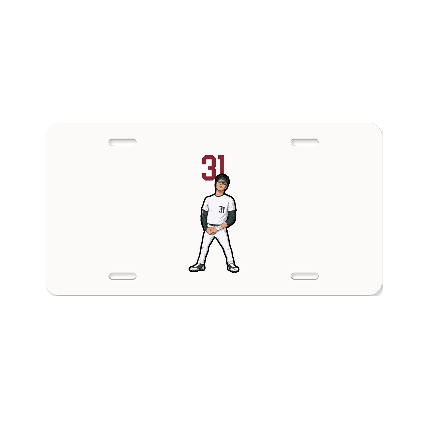 License Plate — Number Top in Classic