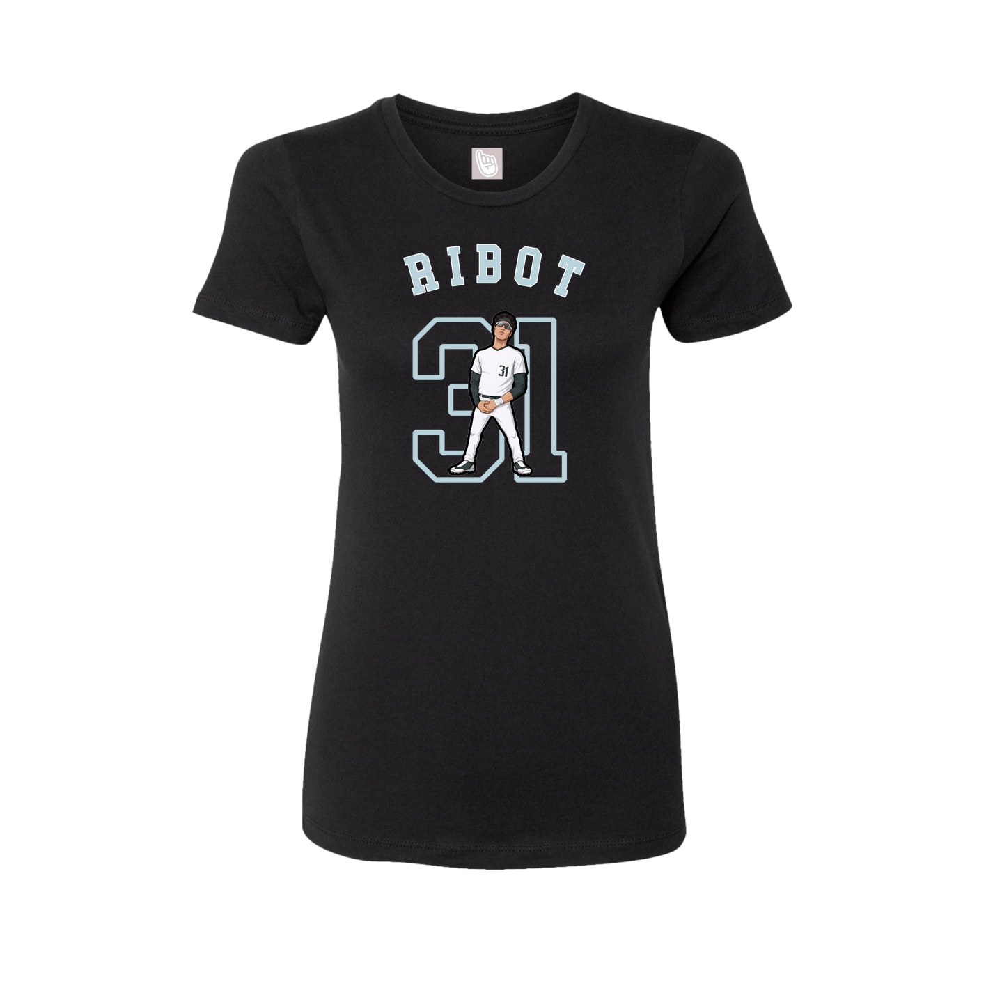 Fitted Women's Tee — Shirsey Arch in Black