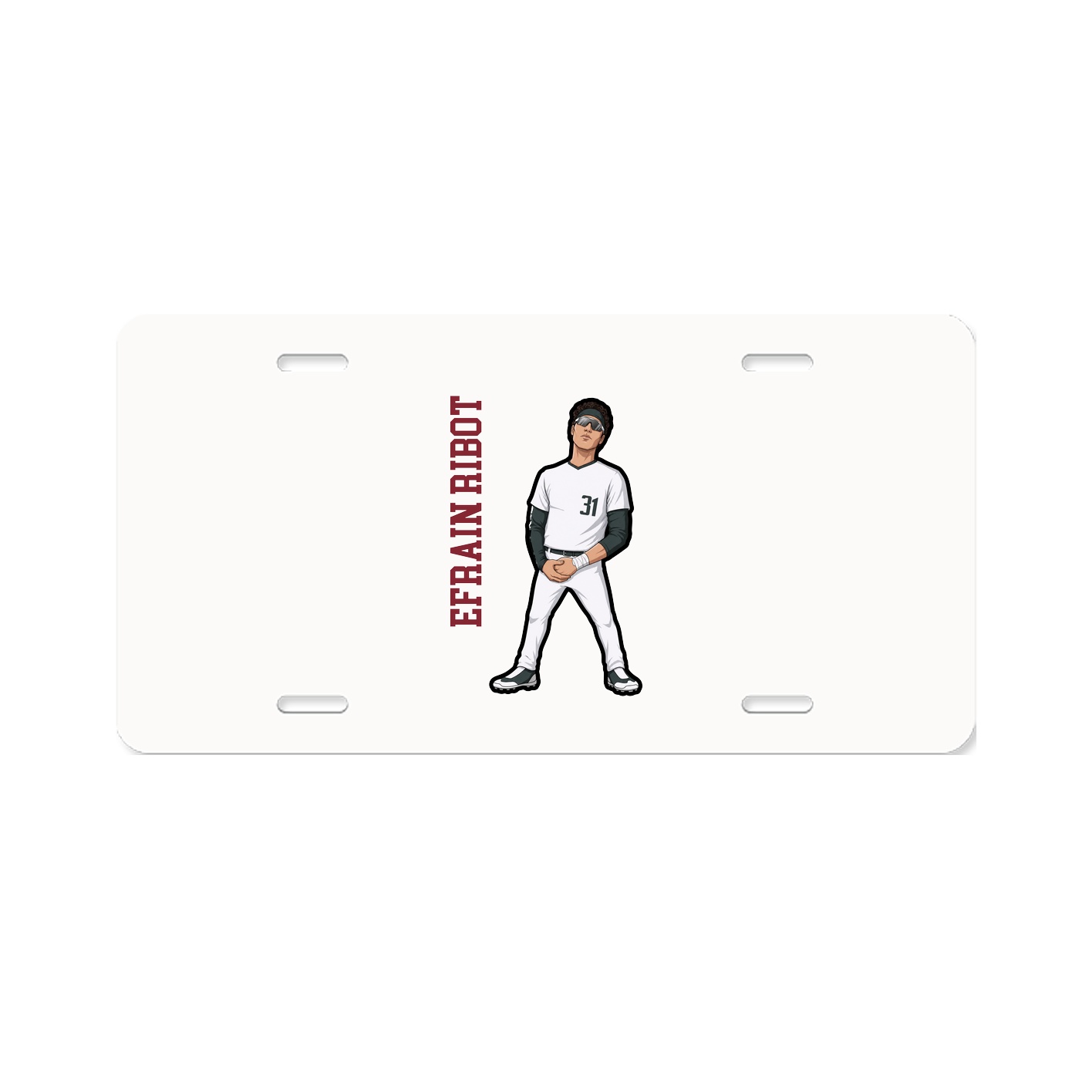 License Plate — Name Vertical in Classic